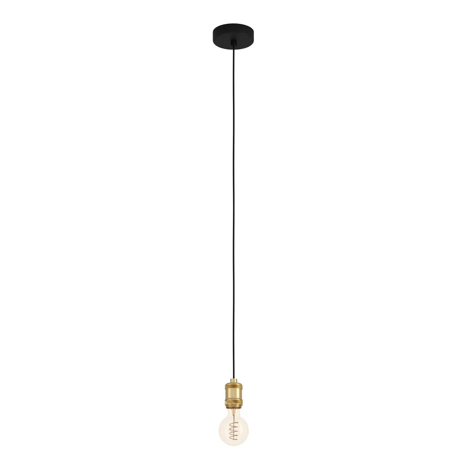 eglo-yorth-pendelleuchte-esstisch-h-ngelampe-metall-gold-schwarz-geriffelt-e27 image 1
