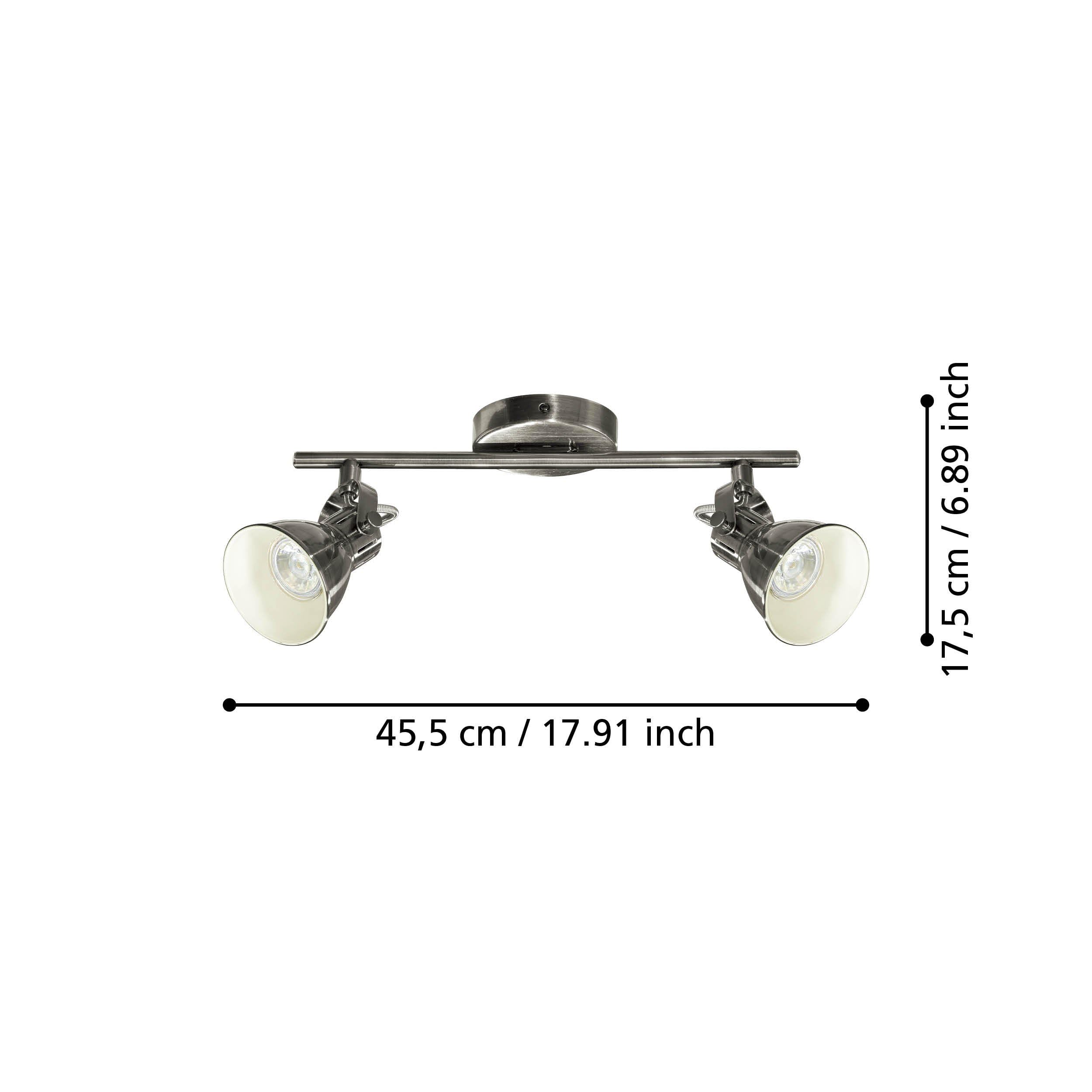 eglo-seras-led-deckenstrahler-2-flammig-nickel-antik-gu10-warmwei image 5