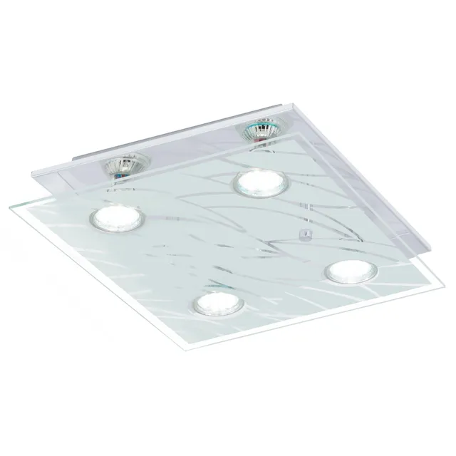 eglo-farella-deckenleuchte-29x29-cm-chrom-gu10 image 1