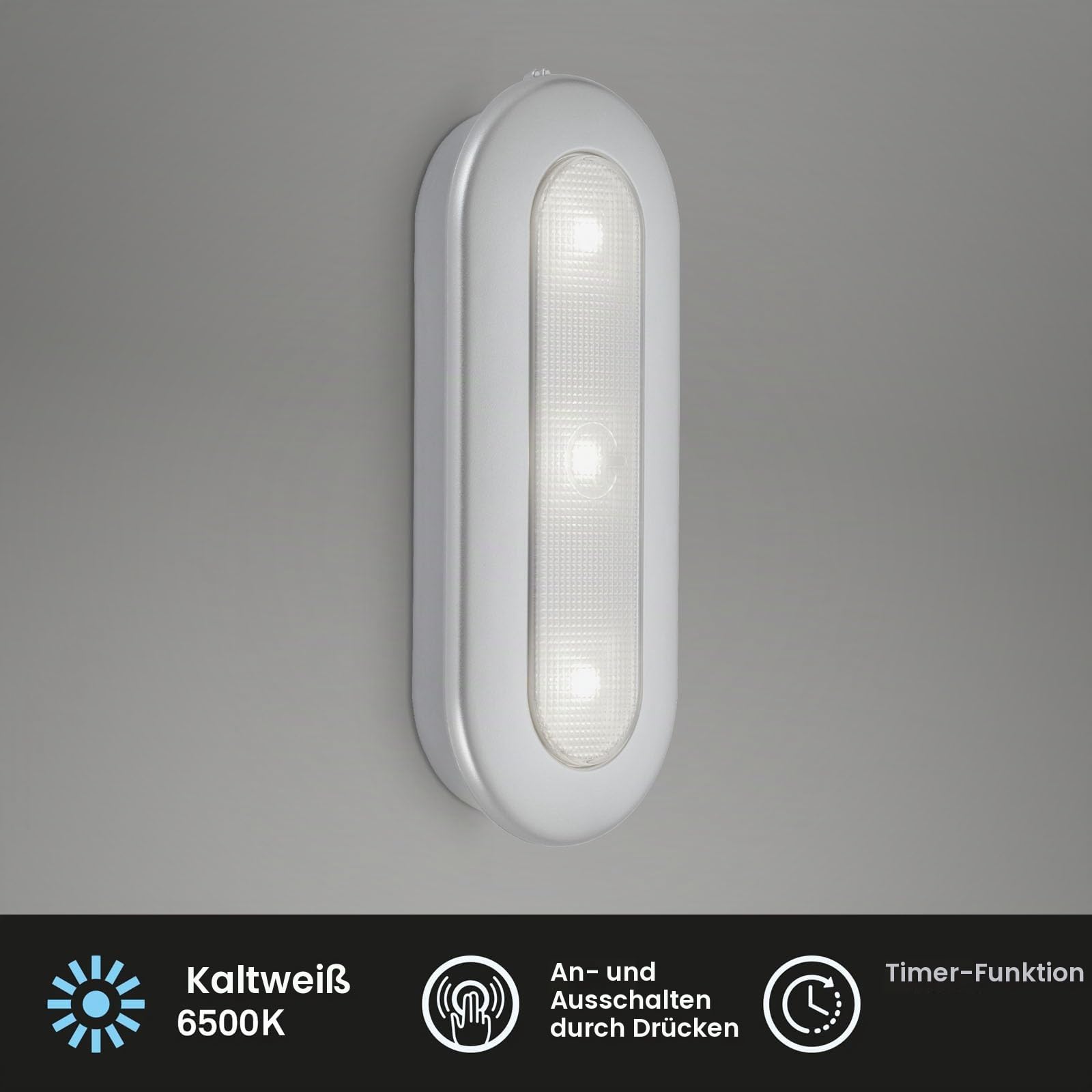 briloner-led-schrankbeleuchtung-push-light-15-2cm-silber-timer-batteriebetrieben image 2