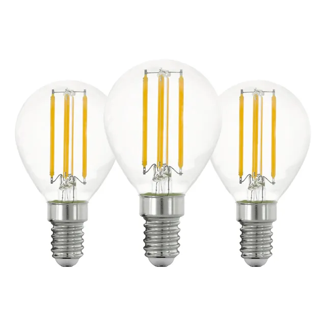 eglo-set-aus-3-e14-filament-led-lampen-p45-transparent-7w-2700k image 1