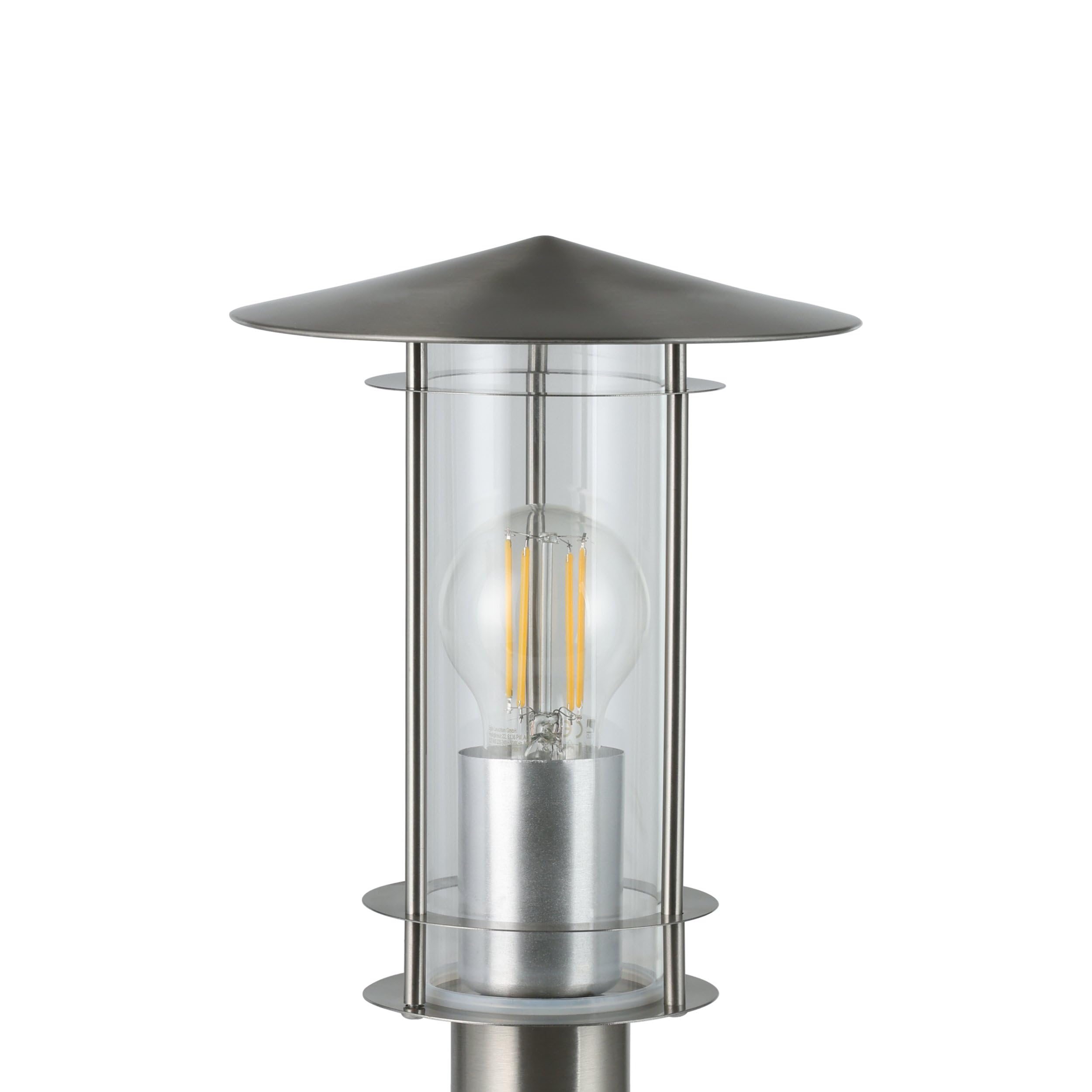 eglo-lisio-au-en-wegelampe-50-cm-e27-ip44-edelstahl-silber-glas-transparent image 5