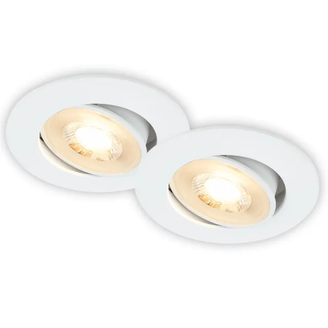 briloner-2er-set-led-einbaustrahler-230v-schwenkbar-warmwei-68mm-wei image 1