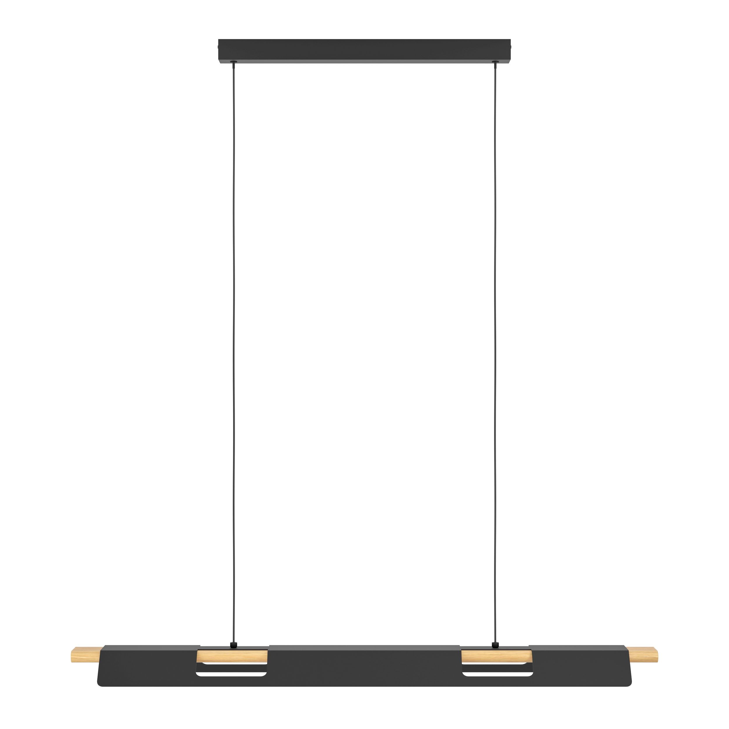 eglo-ermua-led-pendelleuchte-100-cm-schwarz-braun-wei-dimmbar image 2
