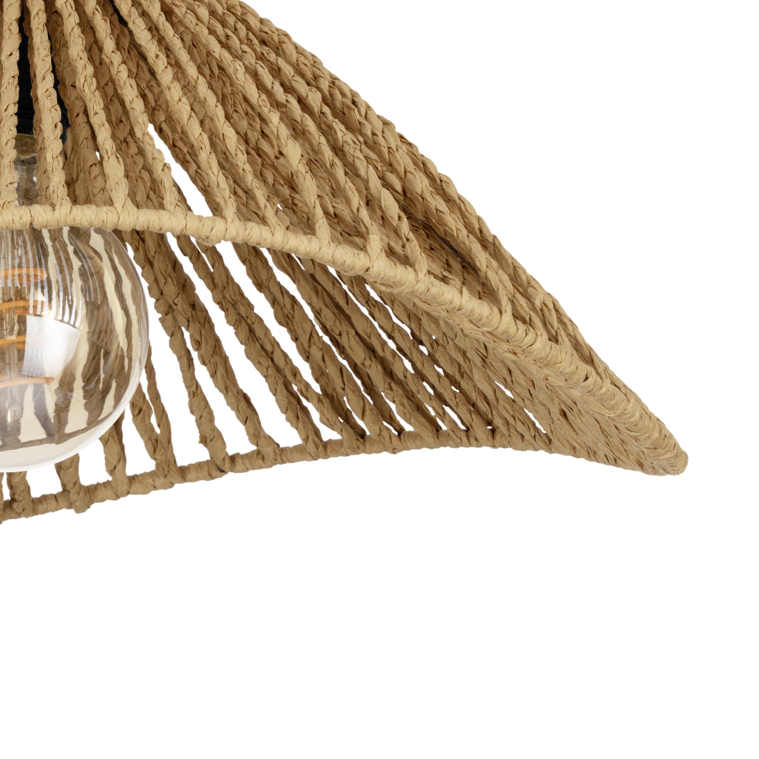 eglo-lavister-deckenlampe-japan-stil-39-cm-schwarz-mit-papier-natur-e27 image 4