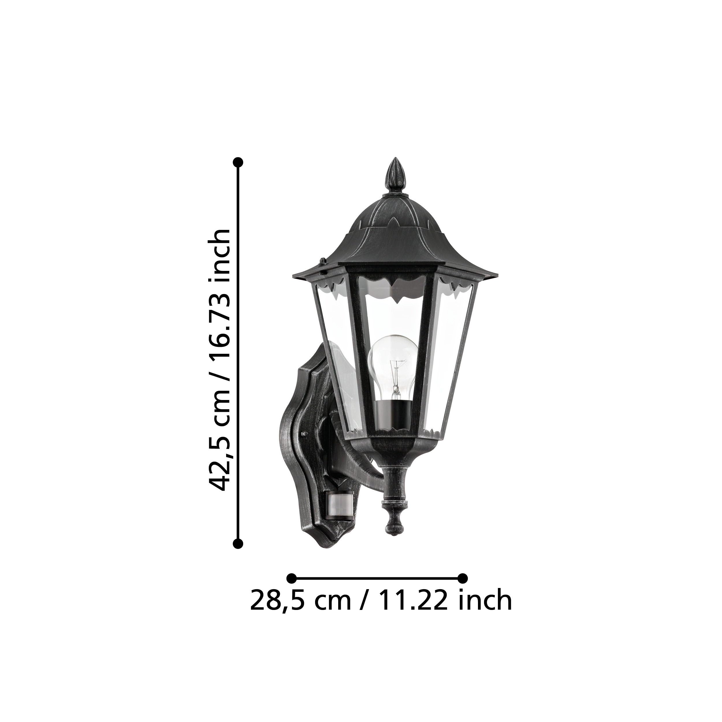 eglo-navedo-au-en-wandlampe-mit-bewegungsmelder-laterne-aluguss-schwarz-e27-ip44 image 4