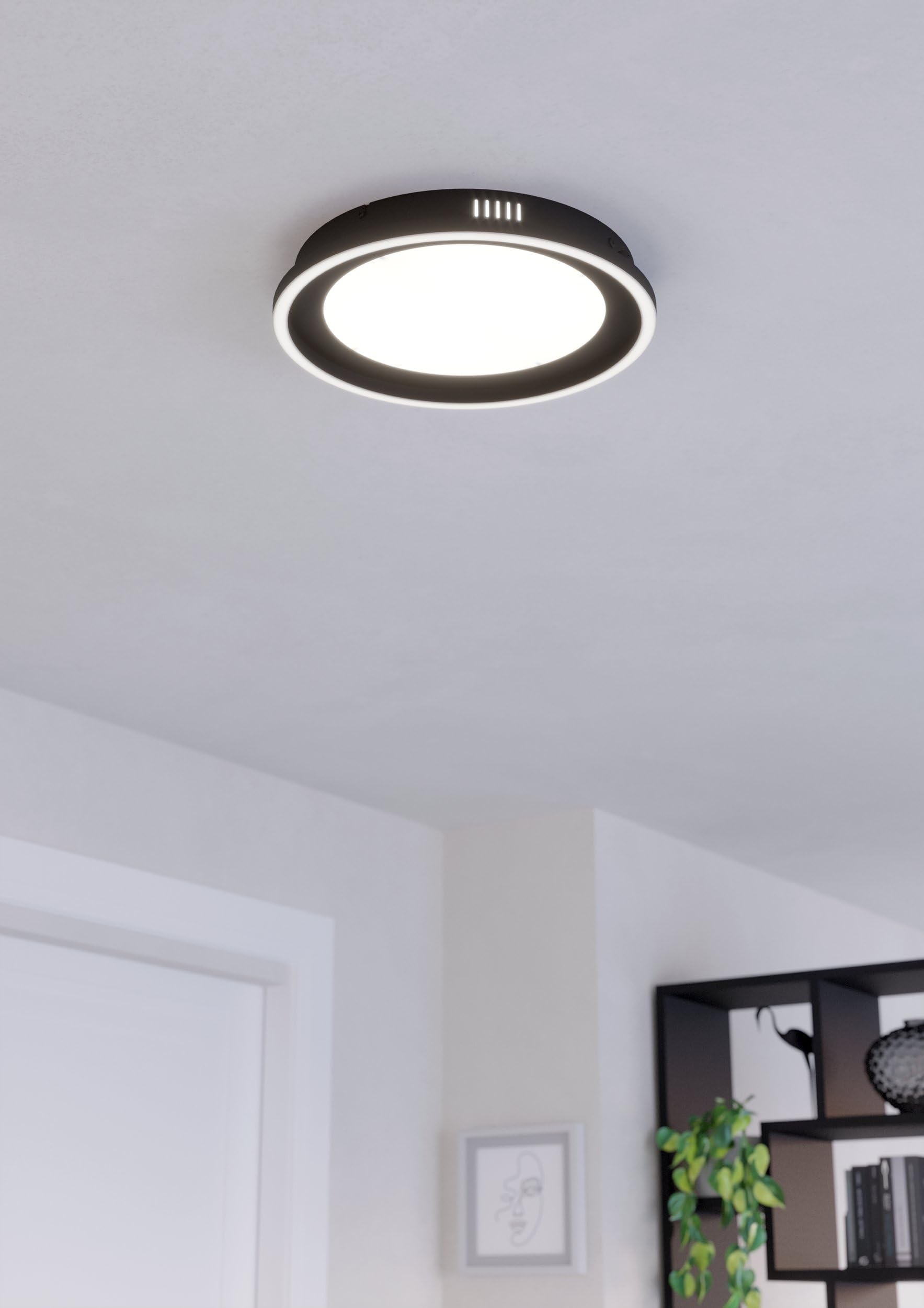 eglo-calagrano-led-deckenleuchte-rund-38-cm-schwarz-dimmbar-mit-fernbedienung image 4