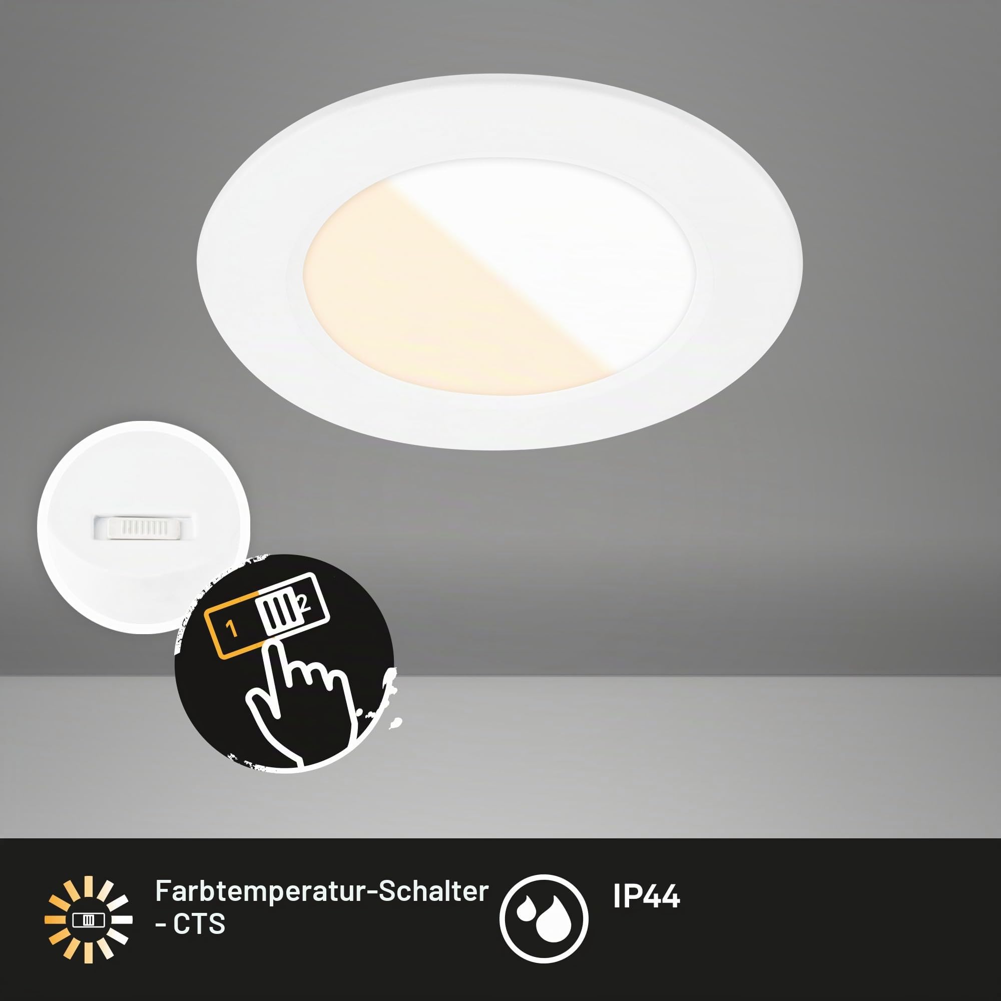 briloner-led-einbaustrahler-3er-set-ip44-wei-deckenspots-flach-4w-300lm-cct-3000 image 2