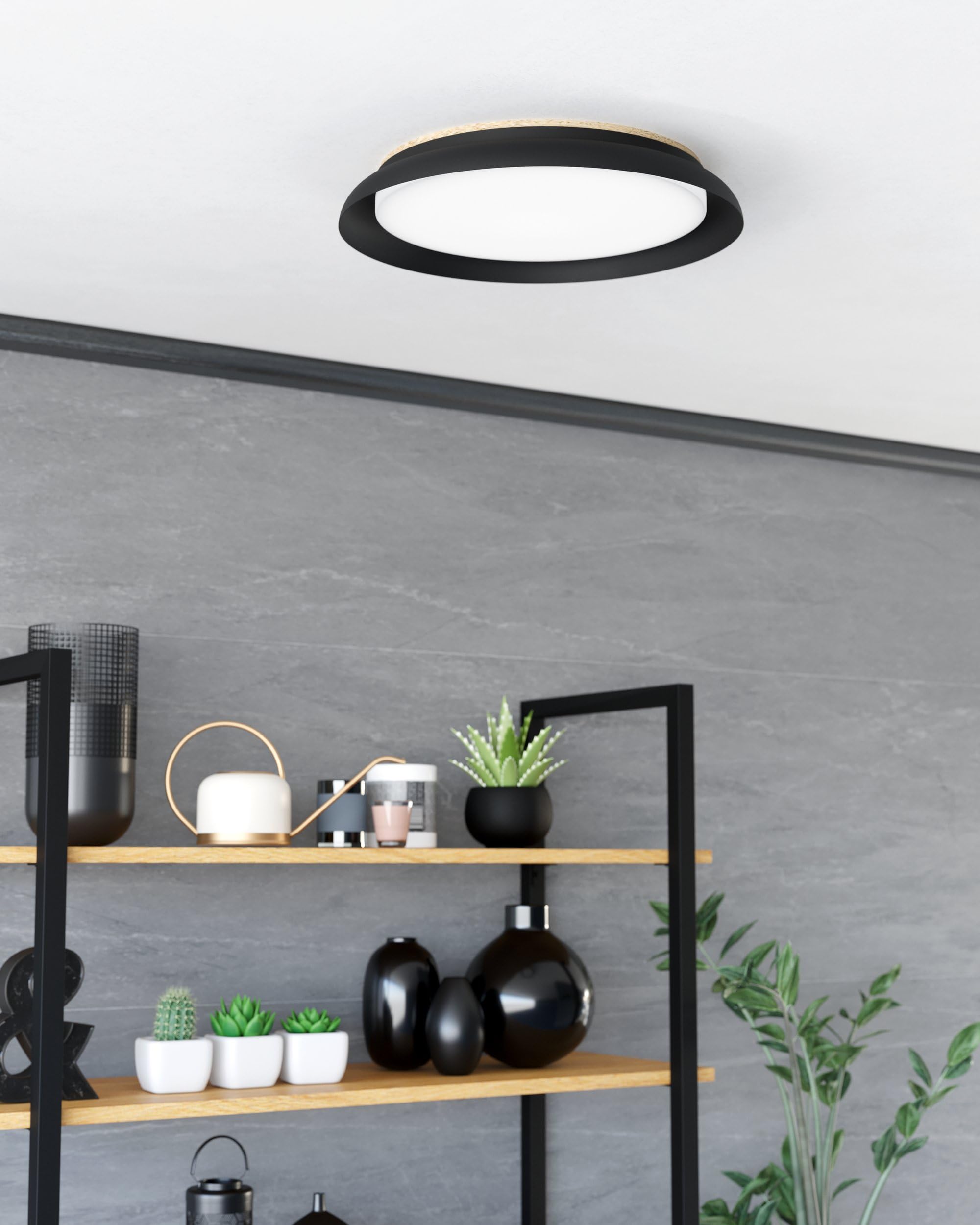 eglo-penjamo-1-led-deckenleuchte-rund-46-5-cm-schwarz-eiche image 3