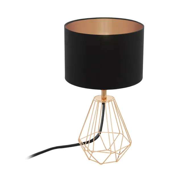 eglo-carlton-2-nachttischlampe-vintage-e14-kupfer-schwarz image 1