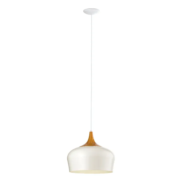 eglo-obregon-pendelleuchte-e27-35-cm-metall-creme-mit-holz-eiche image 1