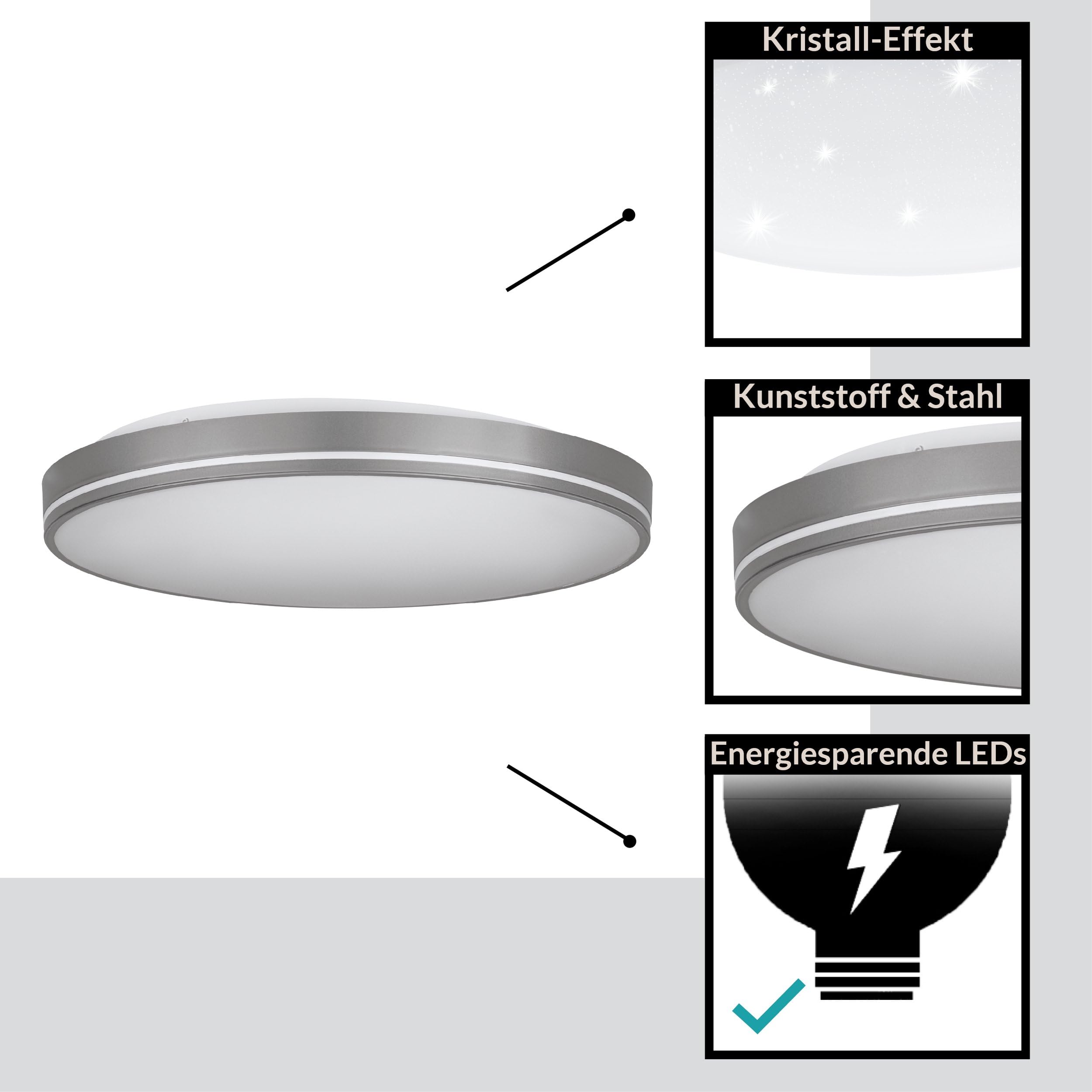 eglo-orotava-led-deckenleuchte-rund-39-5-cm-grau-wei-dimmbar-mit-fernbedienung image 2