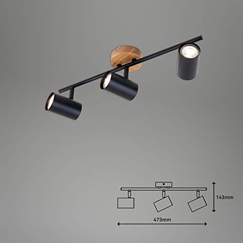briloner-deckenlampe-3-flammig-schwenkbar-holzbasis-gu10-47-3x9x14-3-cm-schwarz image 8