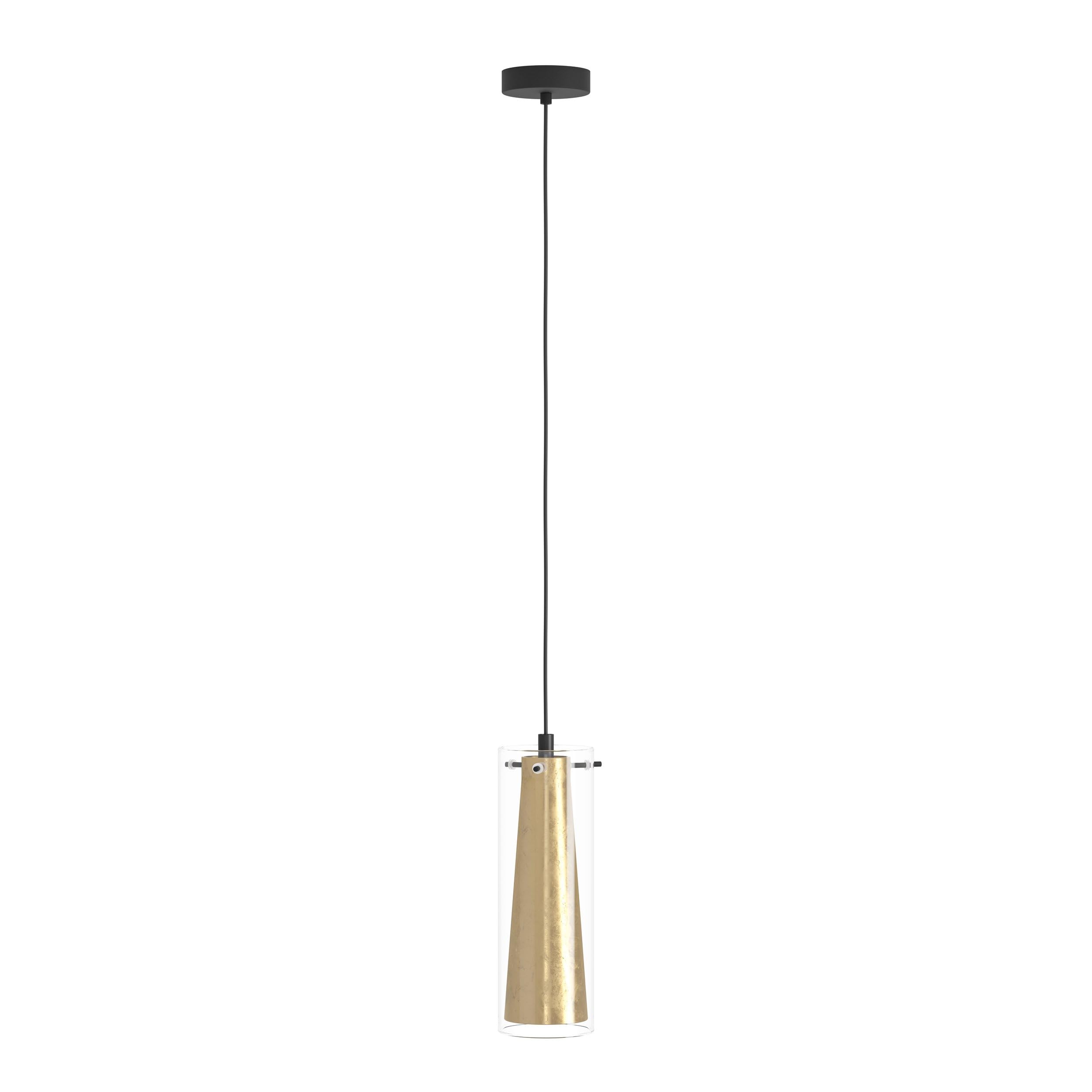 eglo-pinto-gold-pendellampe-e27-schwarz-gold-glas-11-cm image 2