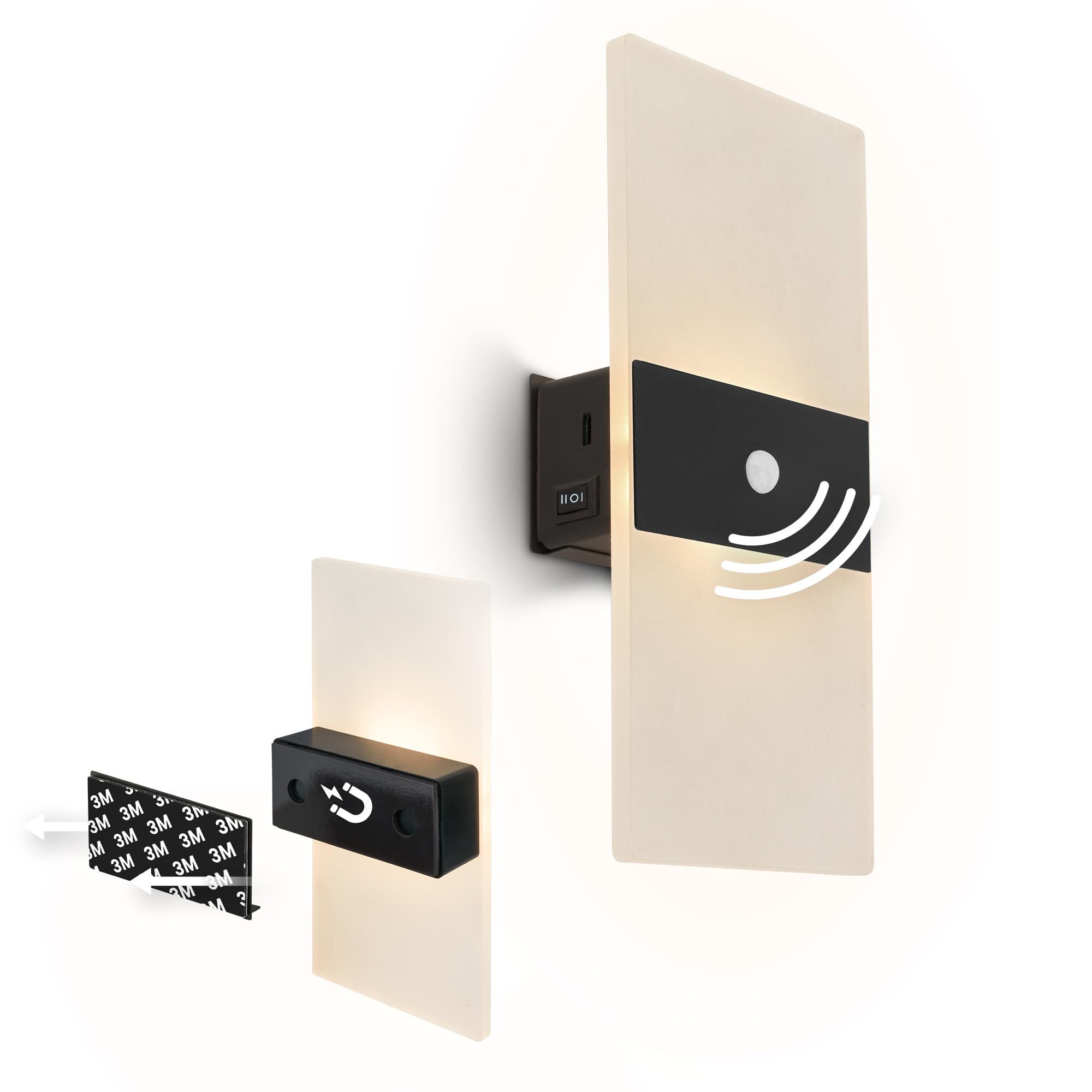 briloner-sticklights-led-wandleuchte-akku-mit-bewegungsmelder-magnetisch-ohne-bo image 1