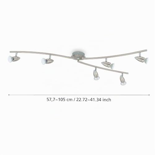 eglo-deckenleuchte-magnum-led-6-flammig-105cm-nickel-matt-chrom-schwenkbar-gu10- image 6