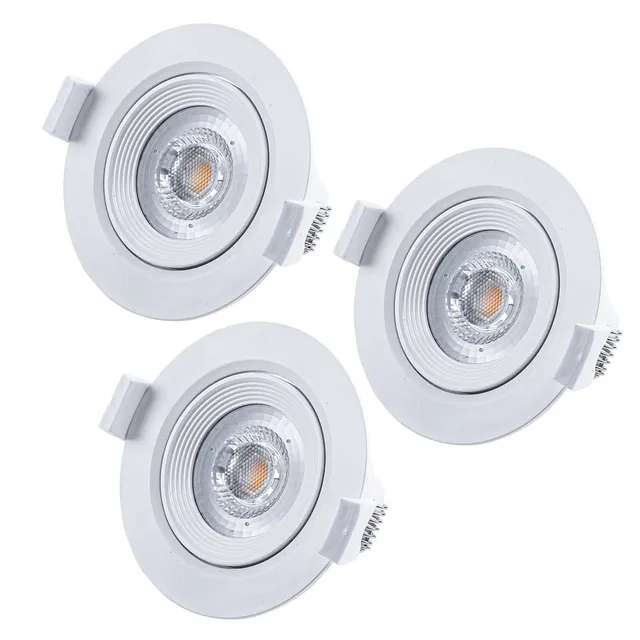 briloner-led-einbaustrahler-rund-wei-schwenkbar-3er-set-5w-350lm-warmwei-ip23 image 1