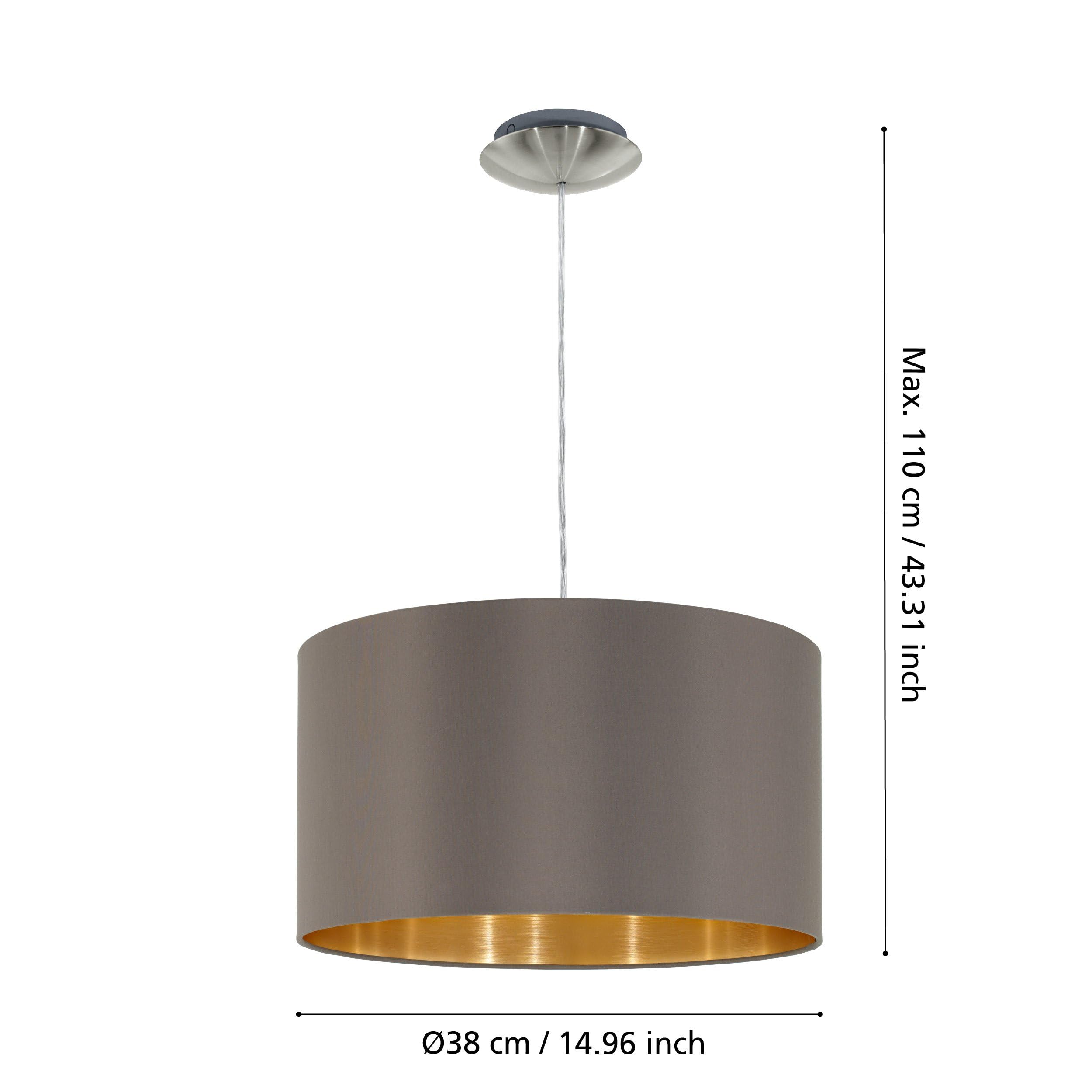 eglo-maserlo-pendellampe-textil-38-cm-metall-nickel-matt-cappuccino-gold-e27 image 6