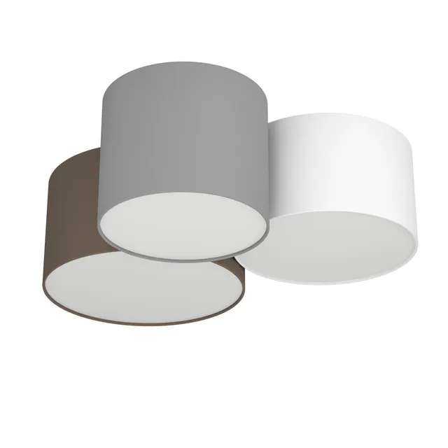 eglo-pastore-deckenlampe-3-flammig-textil-e27-61x49-5x25-5-cm-wei-braun-grau image 1