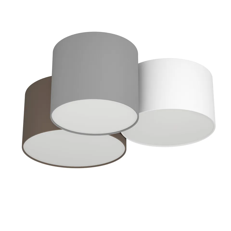 eglo-pastore-deckenlampe-3-flammig-textil-e27-61x49-5x25-5-cm-wei-braun-grau image 1