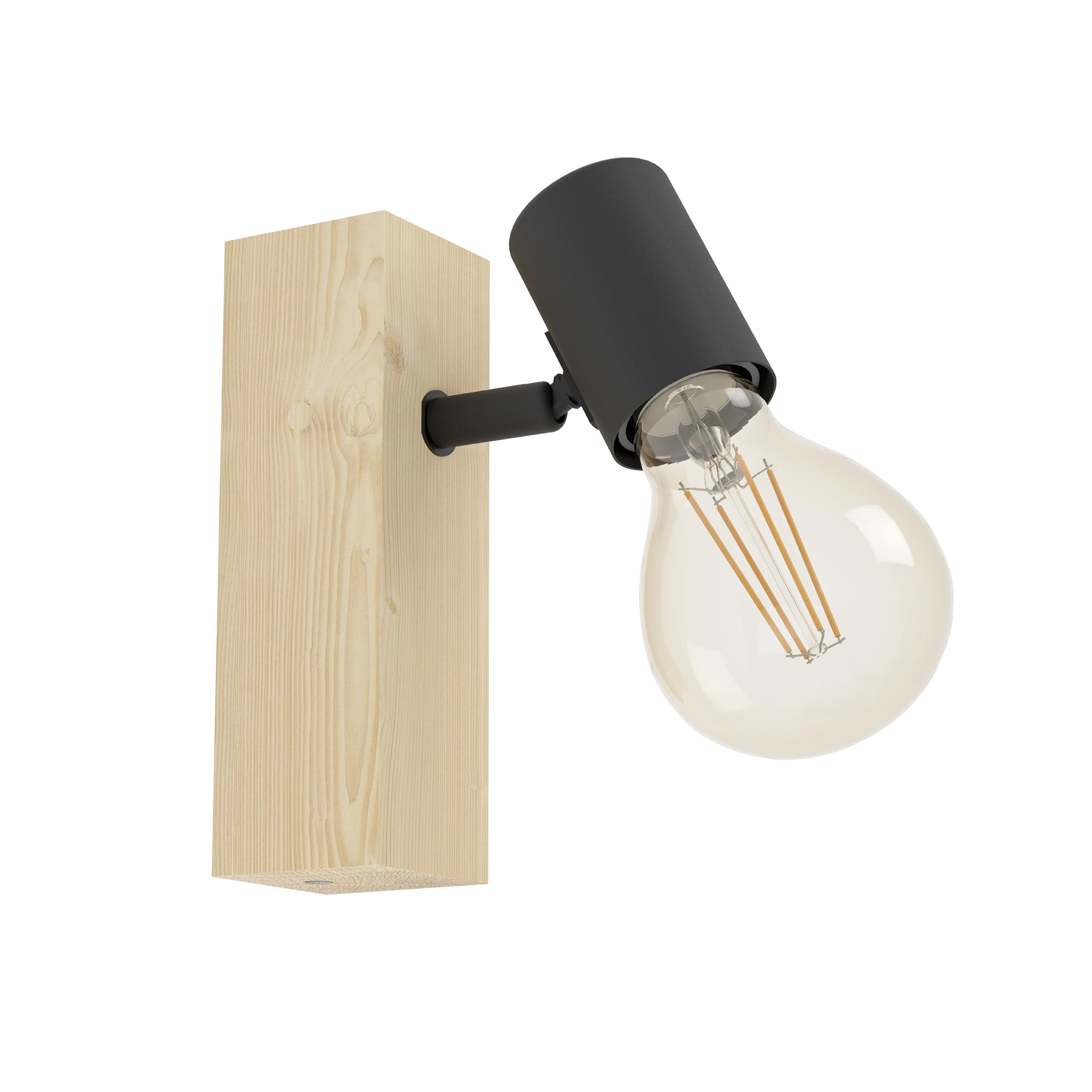 eglo-townshend-tischleuchte-e27-vintage-holz-stahl image 7