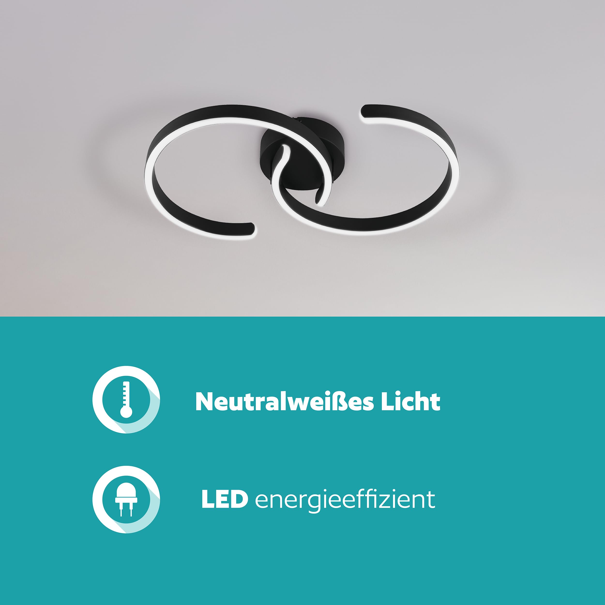 eglo-rolimare-led-deckenleuchte-geschwungen-schwarz-50cm-4000k image 4