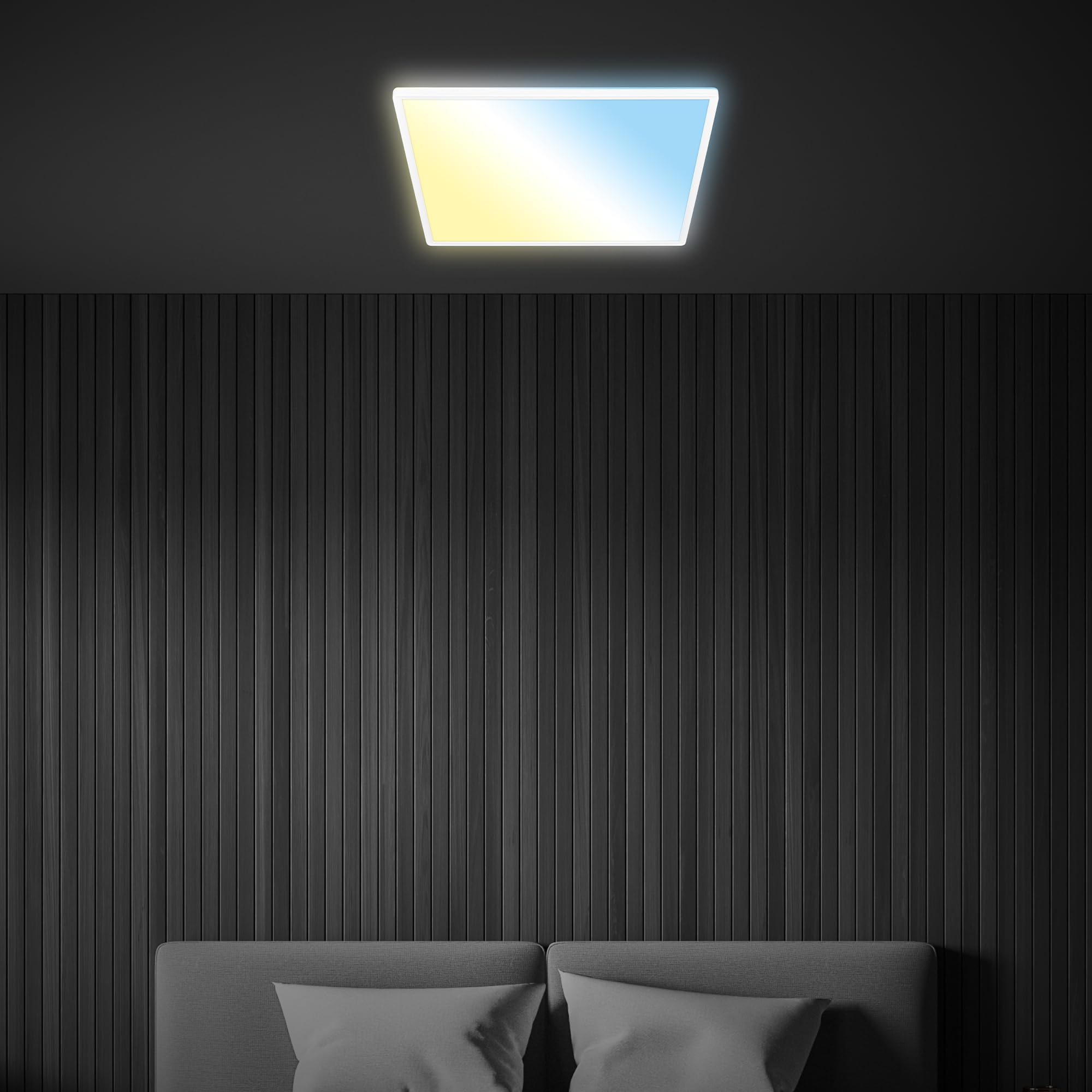 briloner-led-deckenlampe-flach-56-x-56-cm-dimmbar-mit-fernbedienung-wei image 3