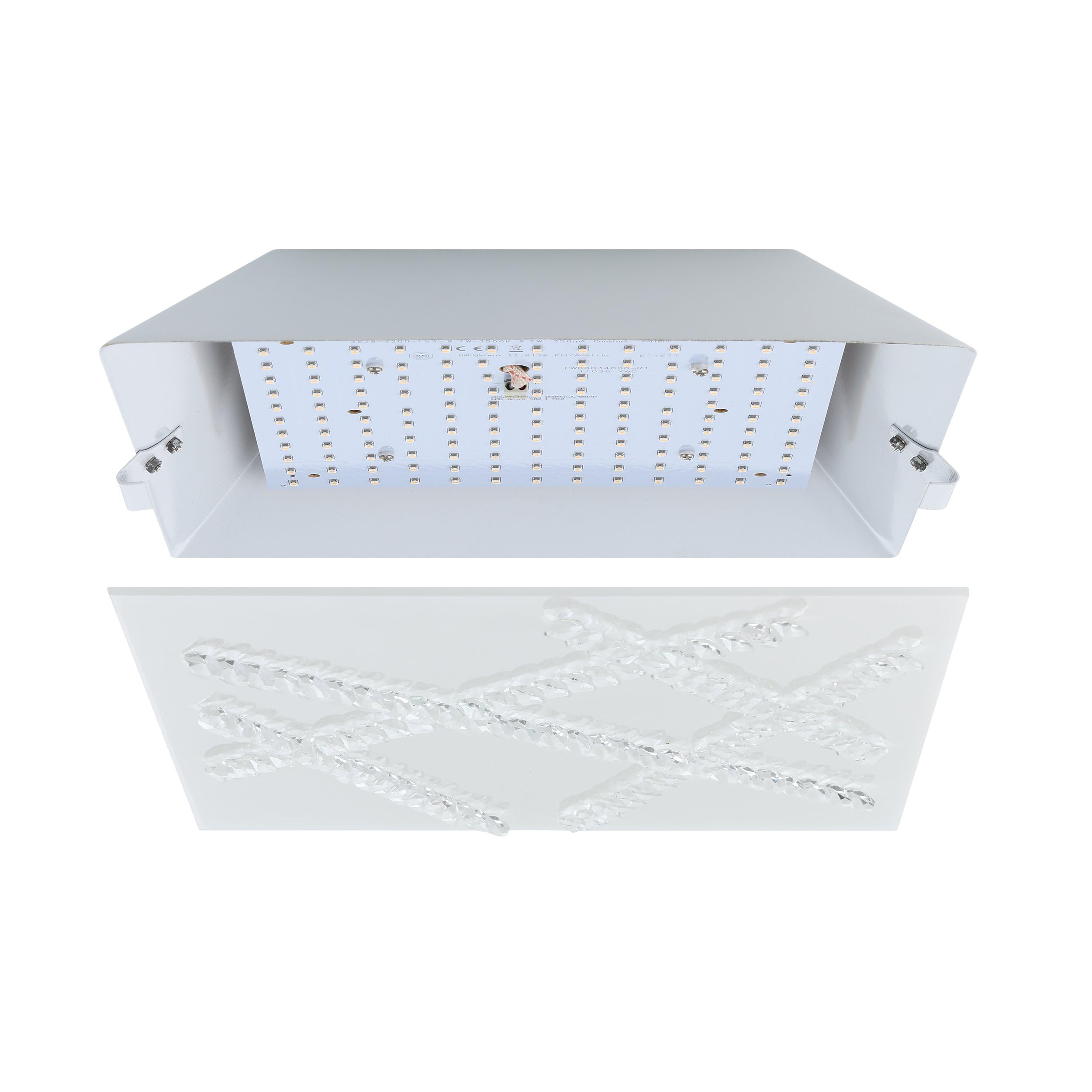 eglo-sorrenta-led-deckenlampe-29x29-cm-stahl-wei-glas-warmwei image 4