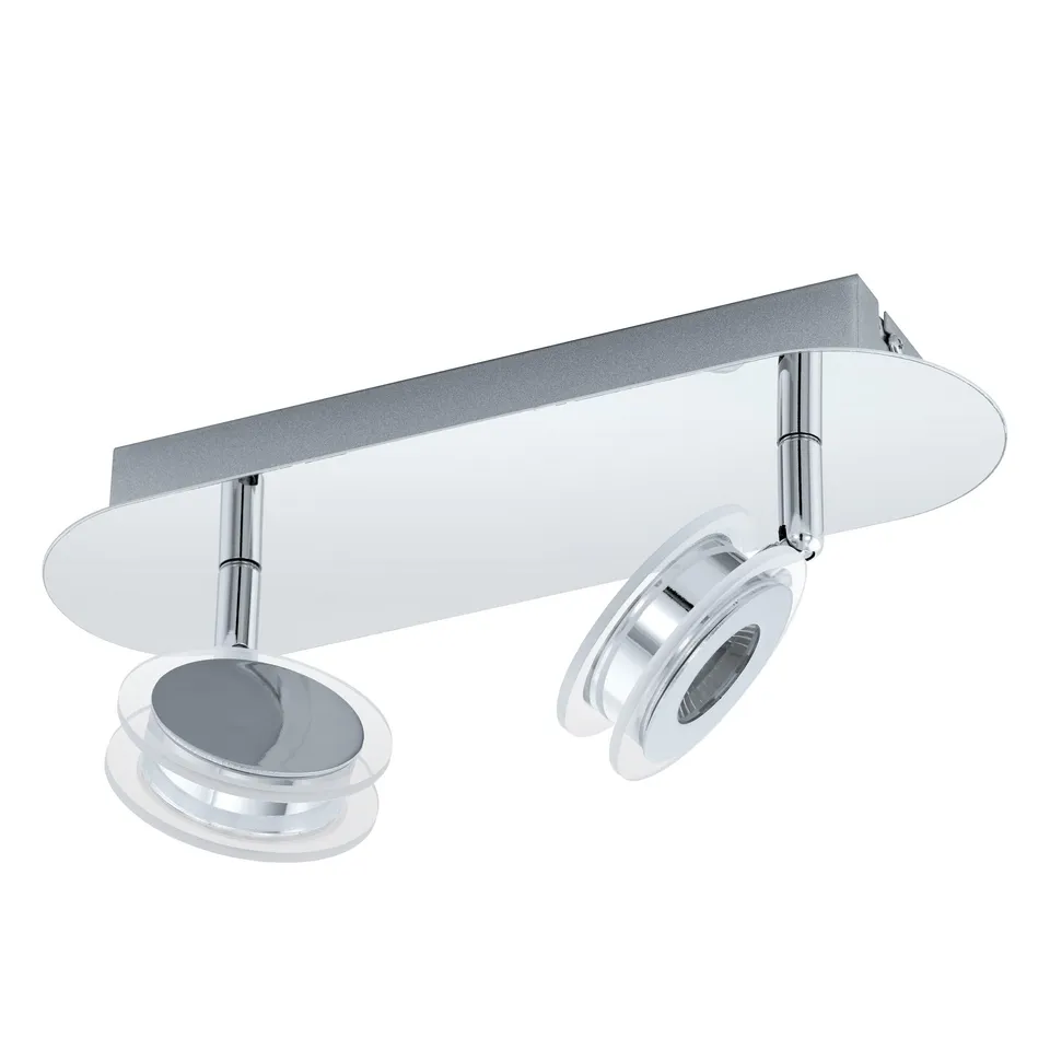 eglo-sarolo-led-deckenstrahler-2-flammig-chrom-transparent-680-lumen-warmwei image 1