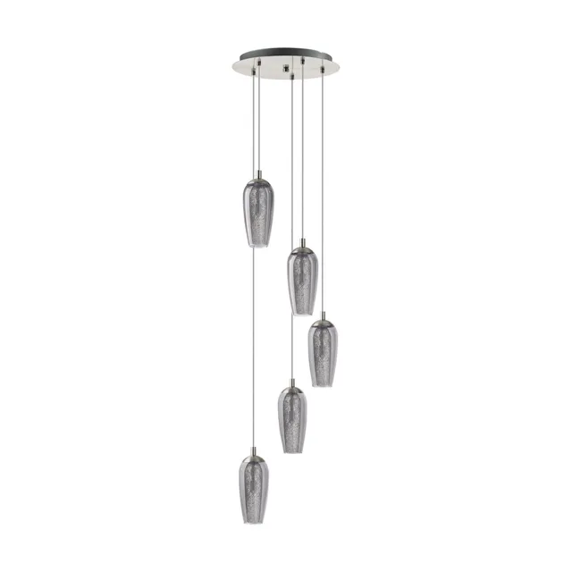 eglo-farsala-pendelleuchte-5-flammig-metall-rauchglas-g9 image 1