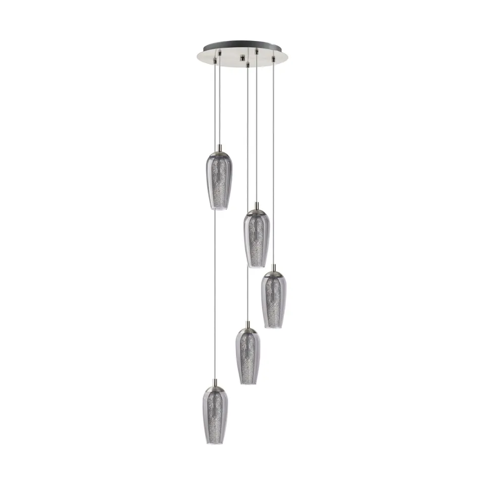 eglo-farsala-pendelleuchte-5-flammig-metall-rauchglas-g9 image 1