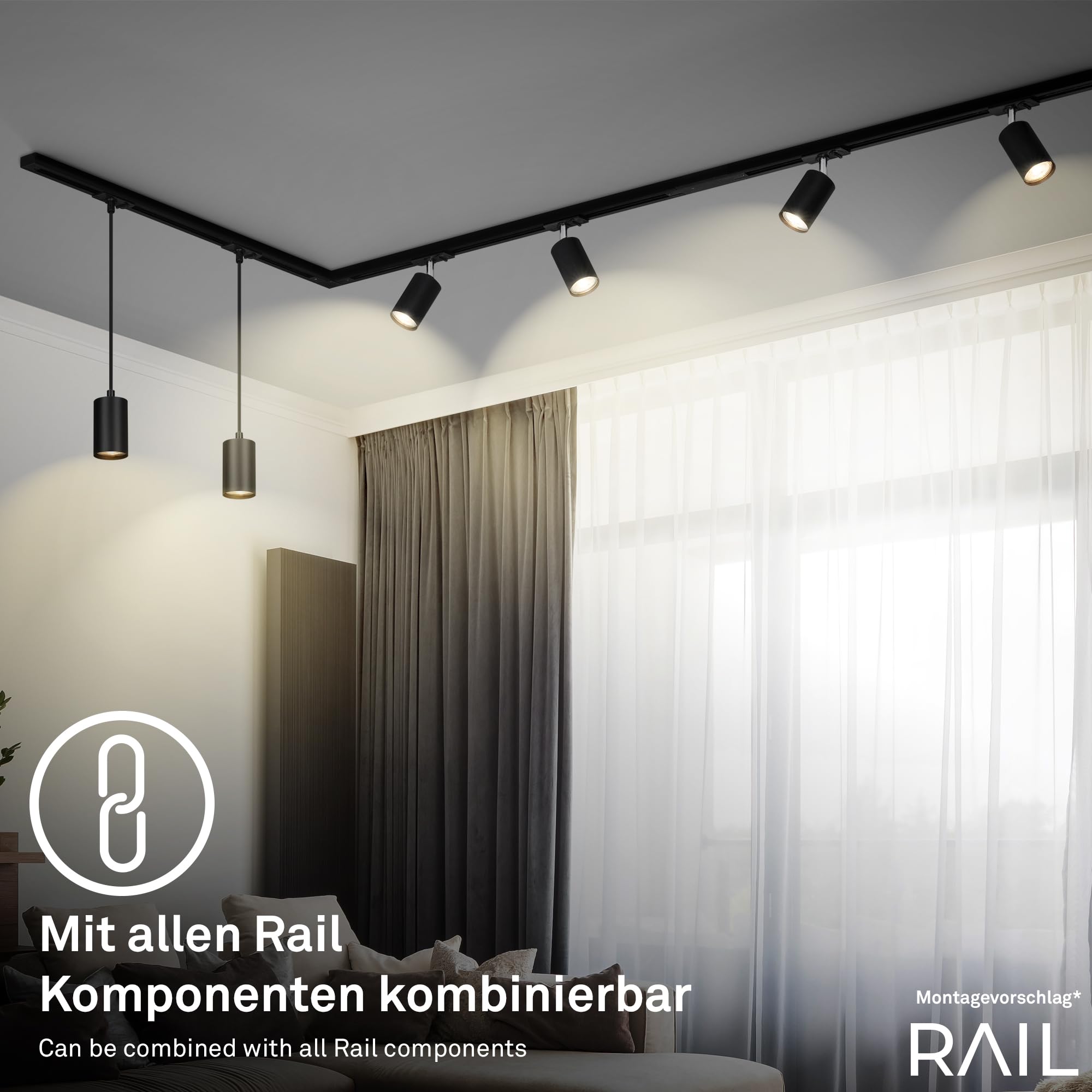 briloner-schienensystem-rail-spotlight-gu10-schwenkbar-schwarz image 2