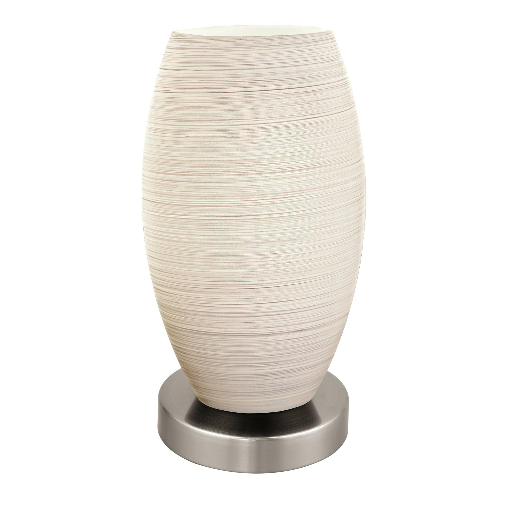 eglo-batista-3-tischlampe-e27-h-22-5-cm-stahl-silber-mit-glas-wei image 1