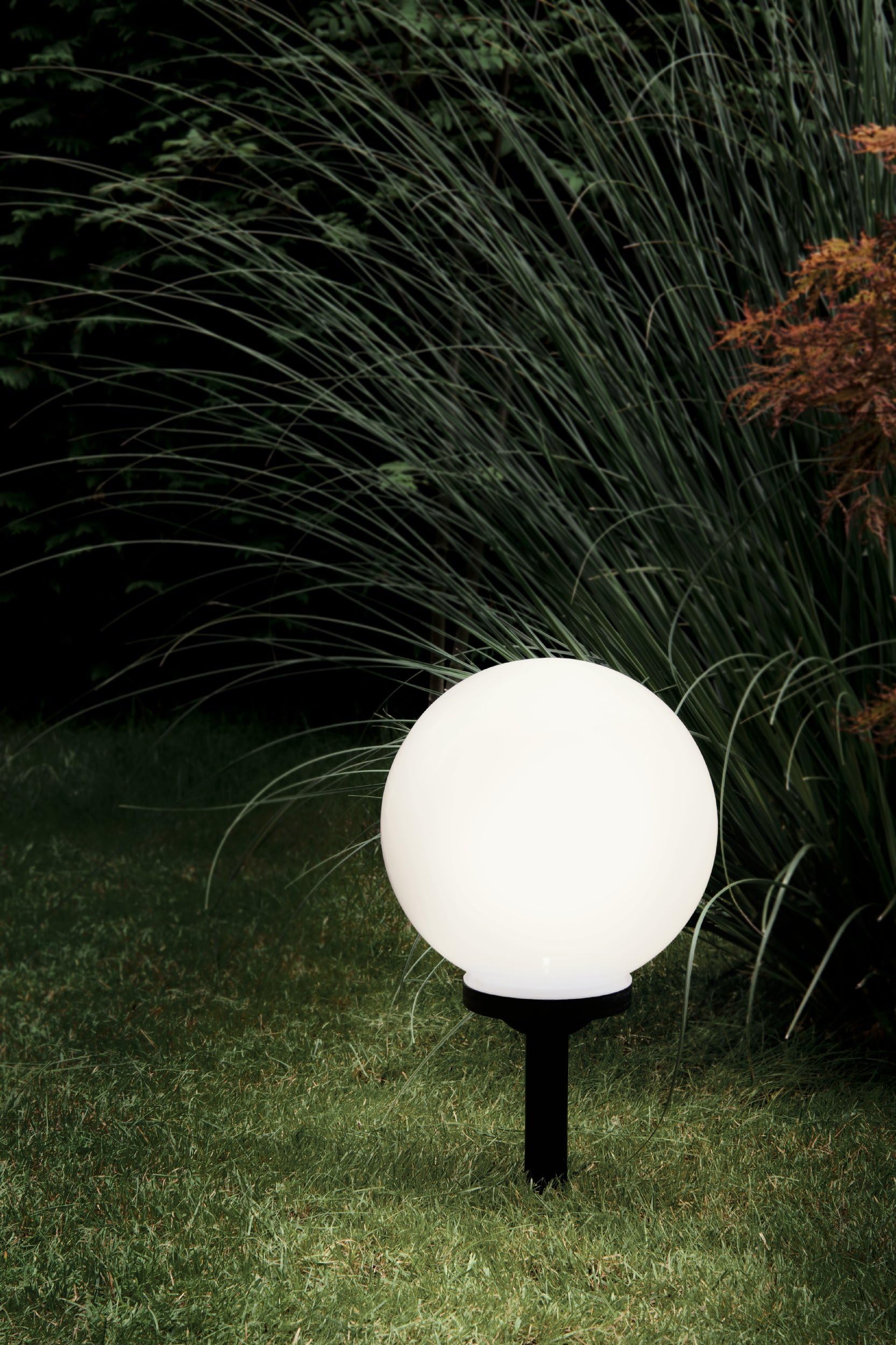 eglo-puglia-led-solar-kugel-gartenlampe-25-cm-schwarz-wei image 2