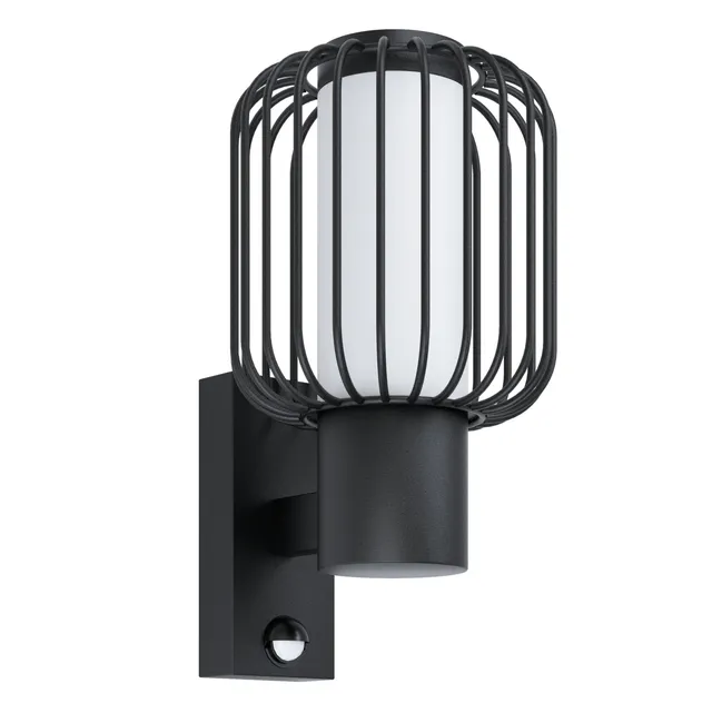 eglo-ravello-au-en-wandlampe-e27-mit-bewegungsmelder-und-lichtsensor-ip44-schwar image 1