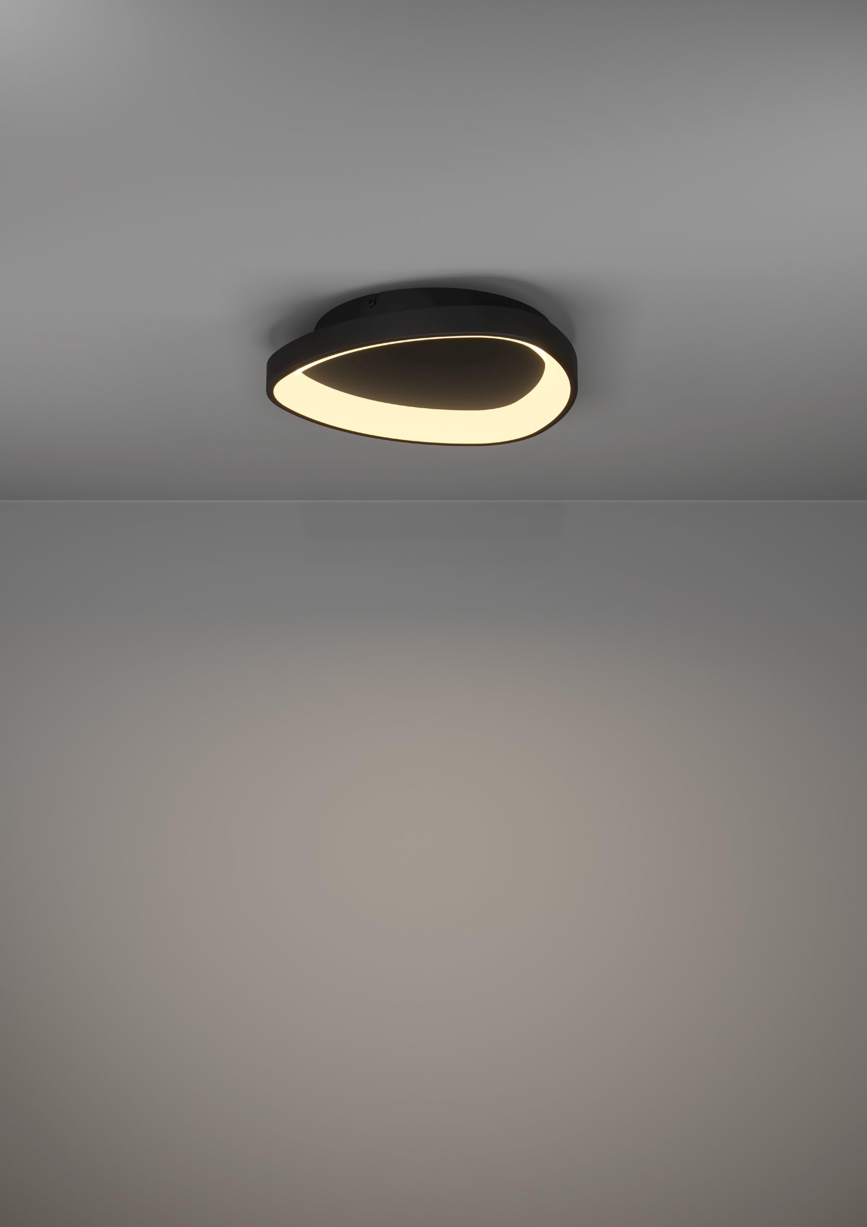 eglo-loretello-led-deckenleuchte-dreieckig-35-cm-dimmbar-mit-fernbedienung-schwa image 3