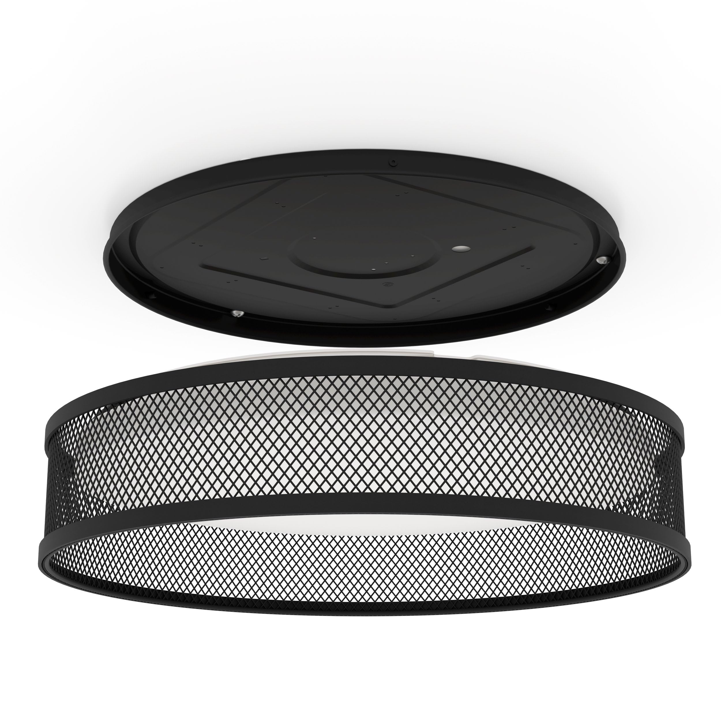 eglo-luppineria-led-deckenlampe-rund-38-5-cm-schwarz-mit-gitter-2400-lm image 5