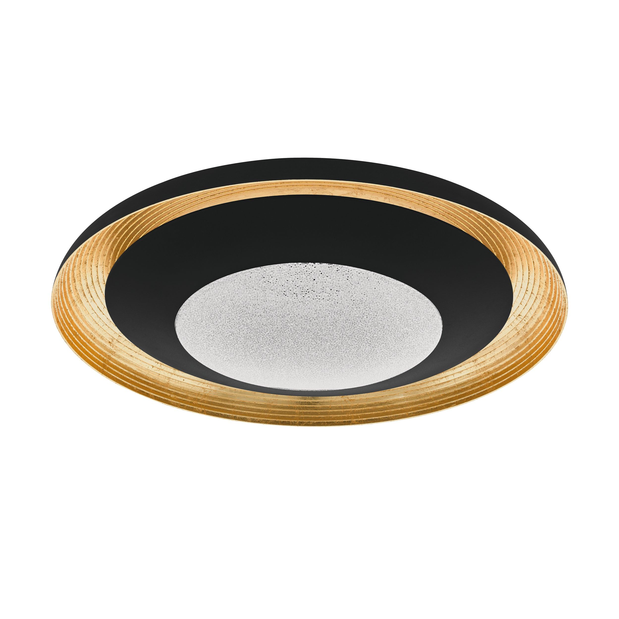 eglo-canicosa-2-led-deckenleuchte-rund-49-5-cm-schwarz-gold-mit-fernbedienung image 1