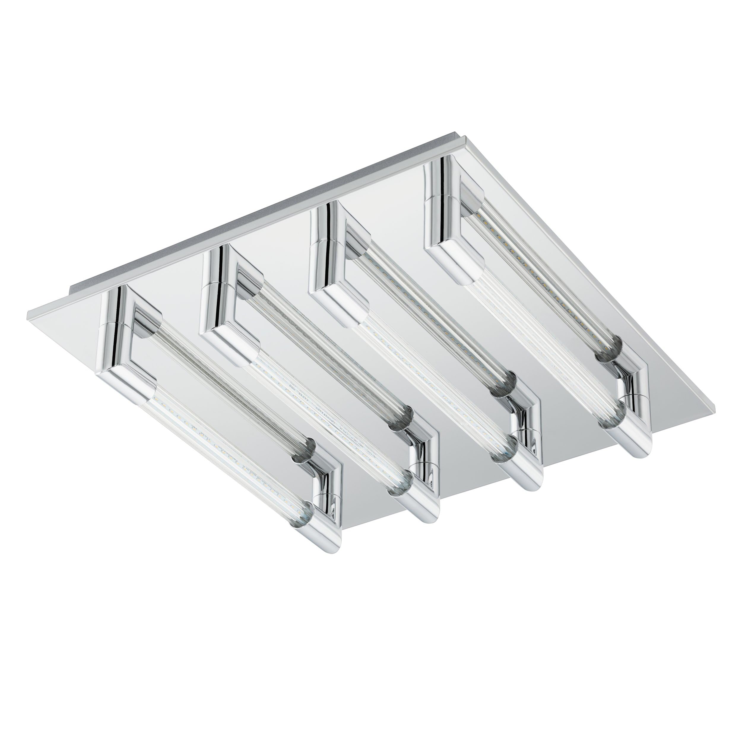eglo-velarde-led-deckenleuchte-32x32-cm-stahl-chrom-glas-klar image 1