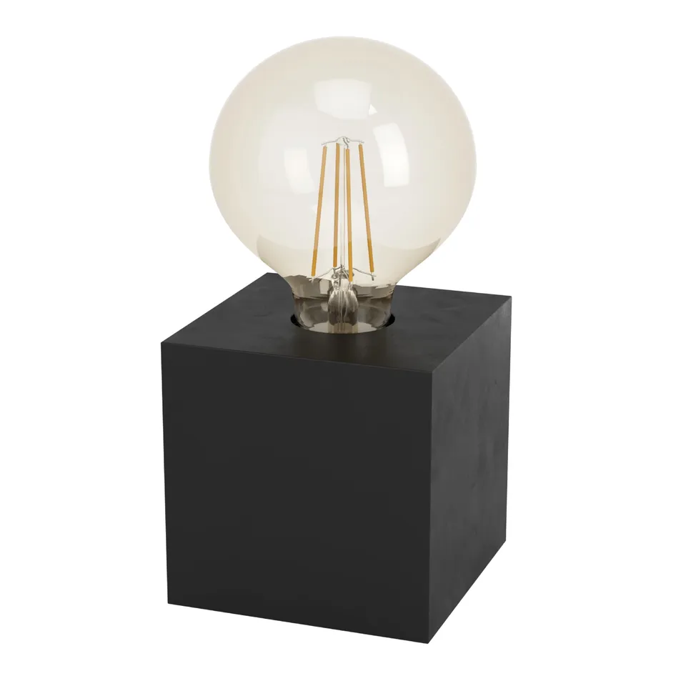 eglo-prestwick-2-tischlampe-w-rfel-e27-holz-schwarz-matt-9-5-cm image 1