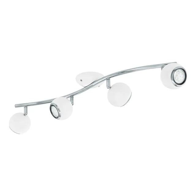 eglo-bimeda-4-flammige-led-deckenleuchte-wei-chrom-deckenstrahler-mit-gu10-warmw image 1