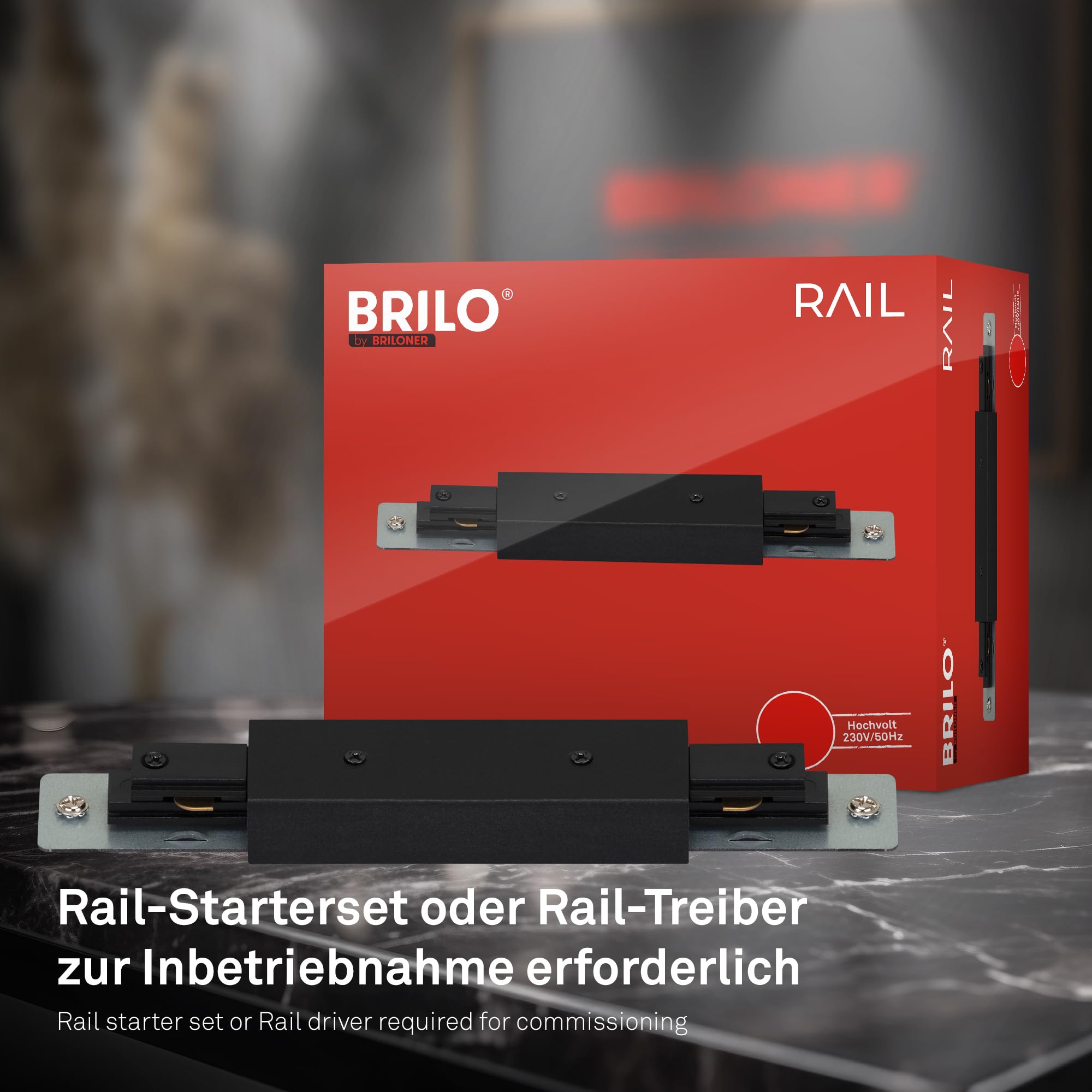briloner-rail-schienensystem-erweiterungsset-0-75-m-schwarz-2x-gu10-schwenkbar image 2
