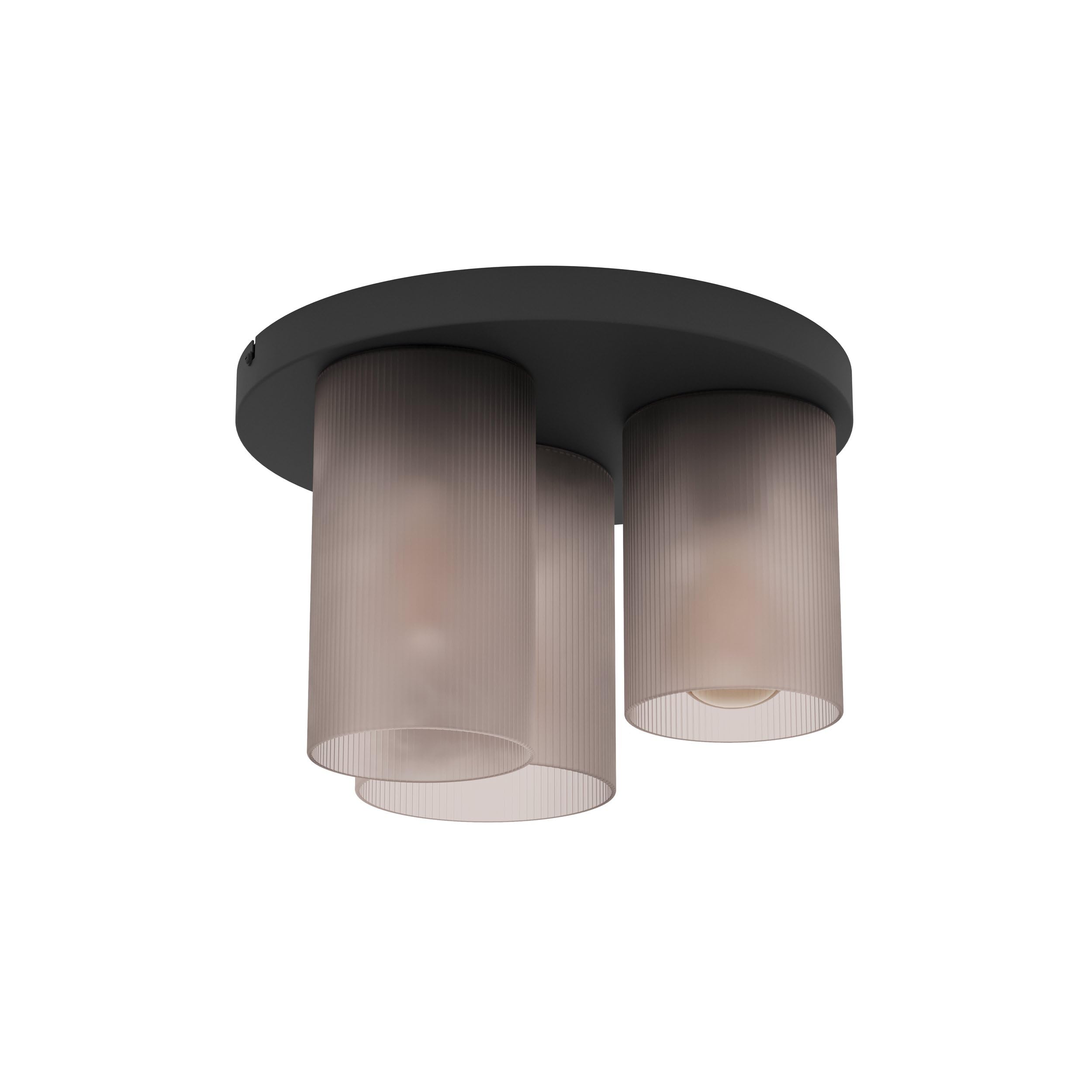 eglo-colomera-deckenlampe-35-cm-schwarz-rauchglas-3x-e27 image 1