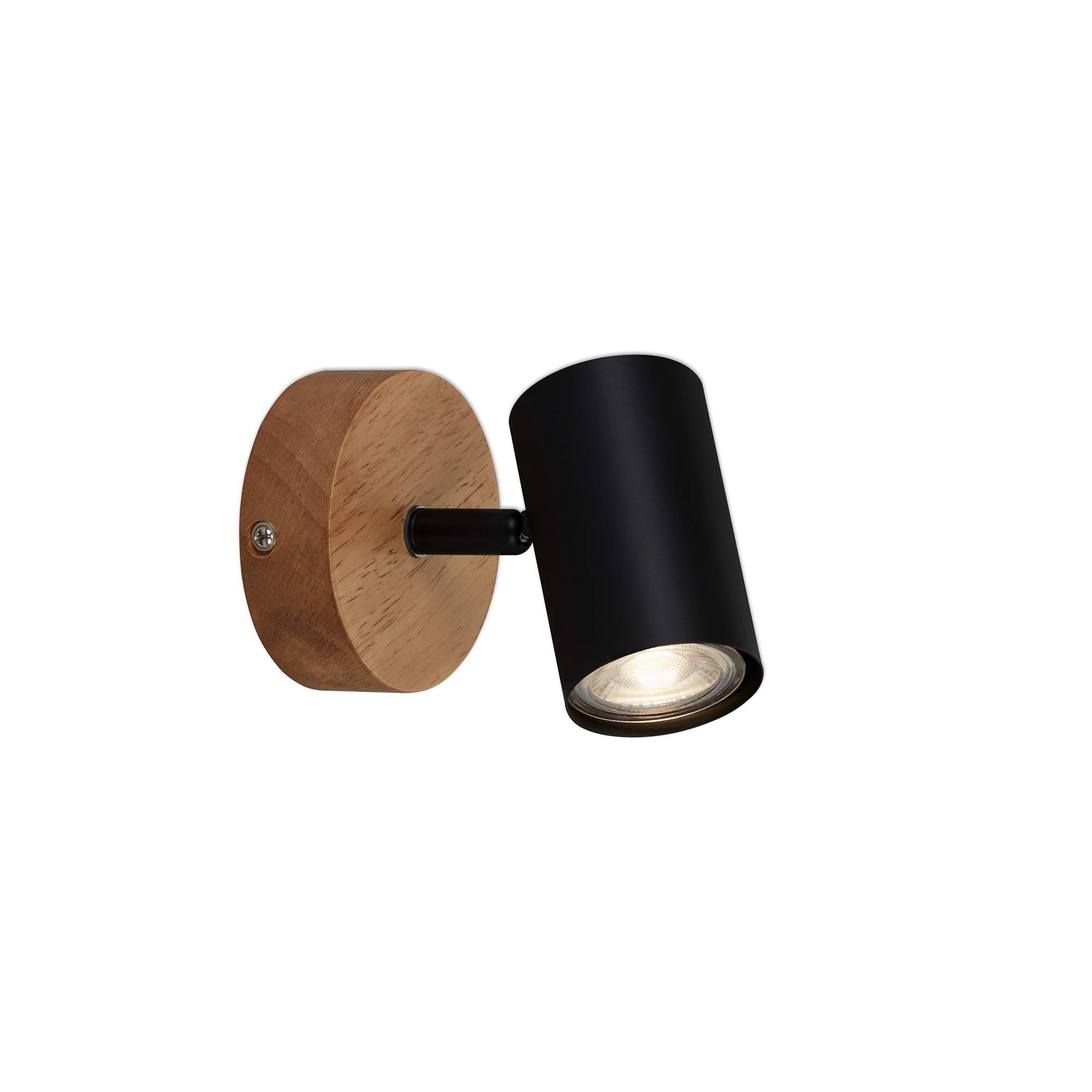 briloner-wandleuchte-innen-schwenkbar-vintage-holzbasis-schwarz-gold-gu10 image 1