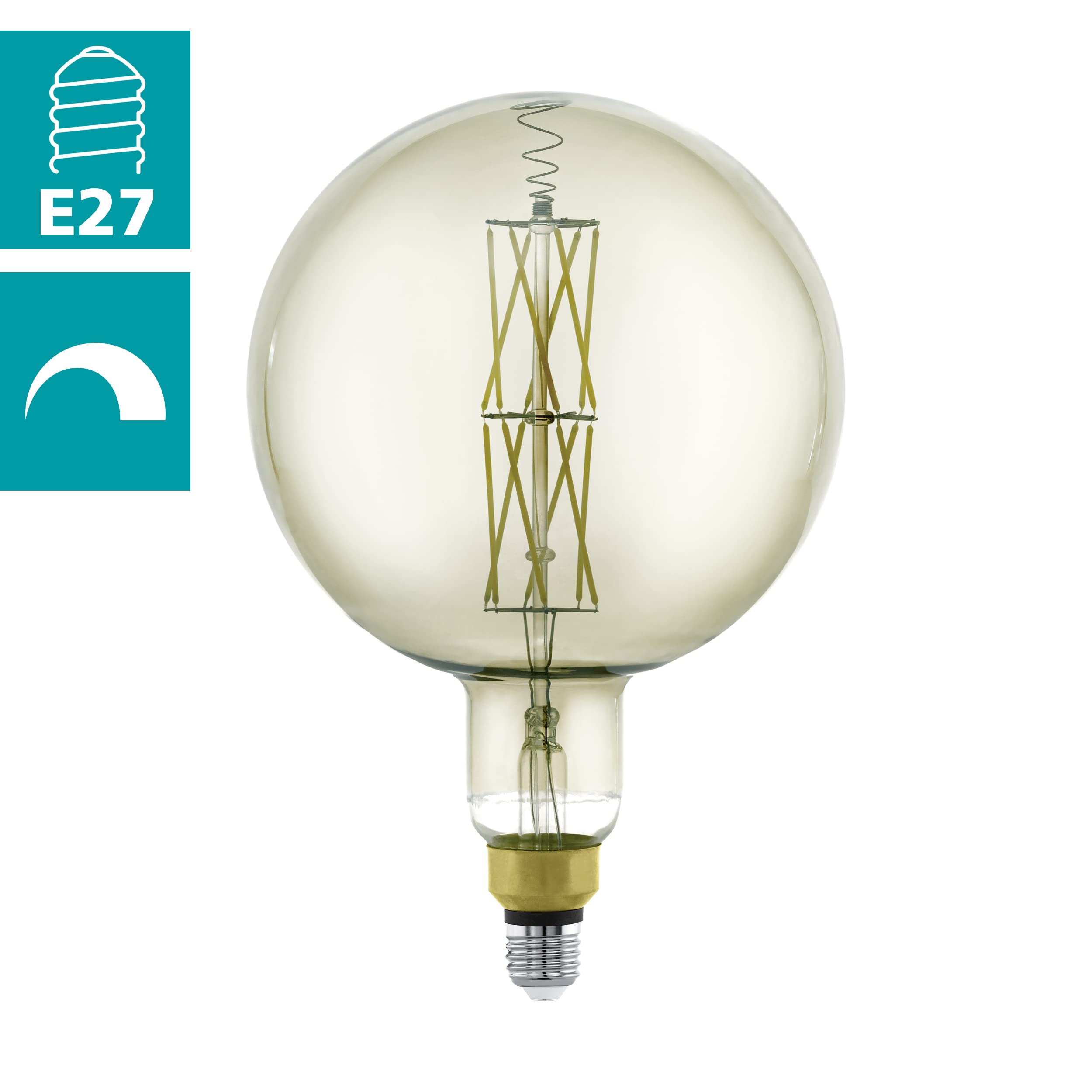 eglo-vintage-e27-led-gl-hbirne-big-size-20-cm-smoky-dimmbar image 2
