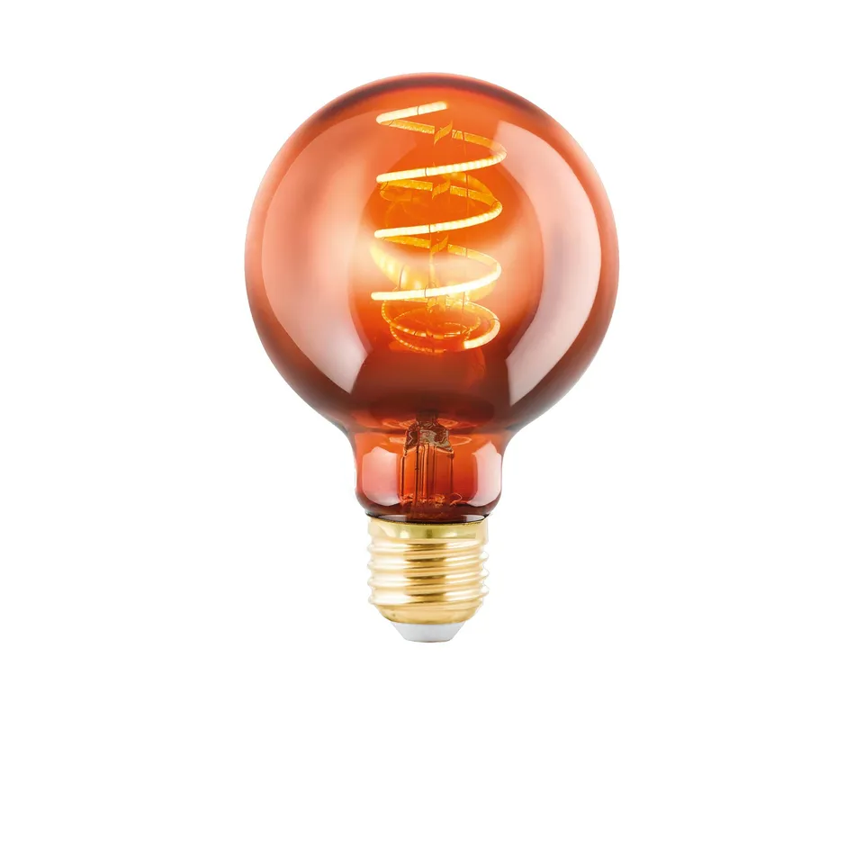 eglo-e27-spiral-globe-led-vintage-birne-kupfer-dimmbar-4w-g80 image 1
