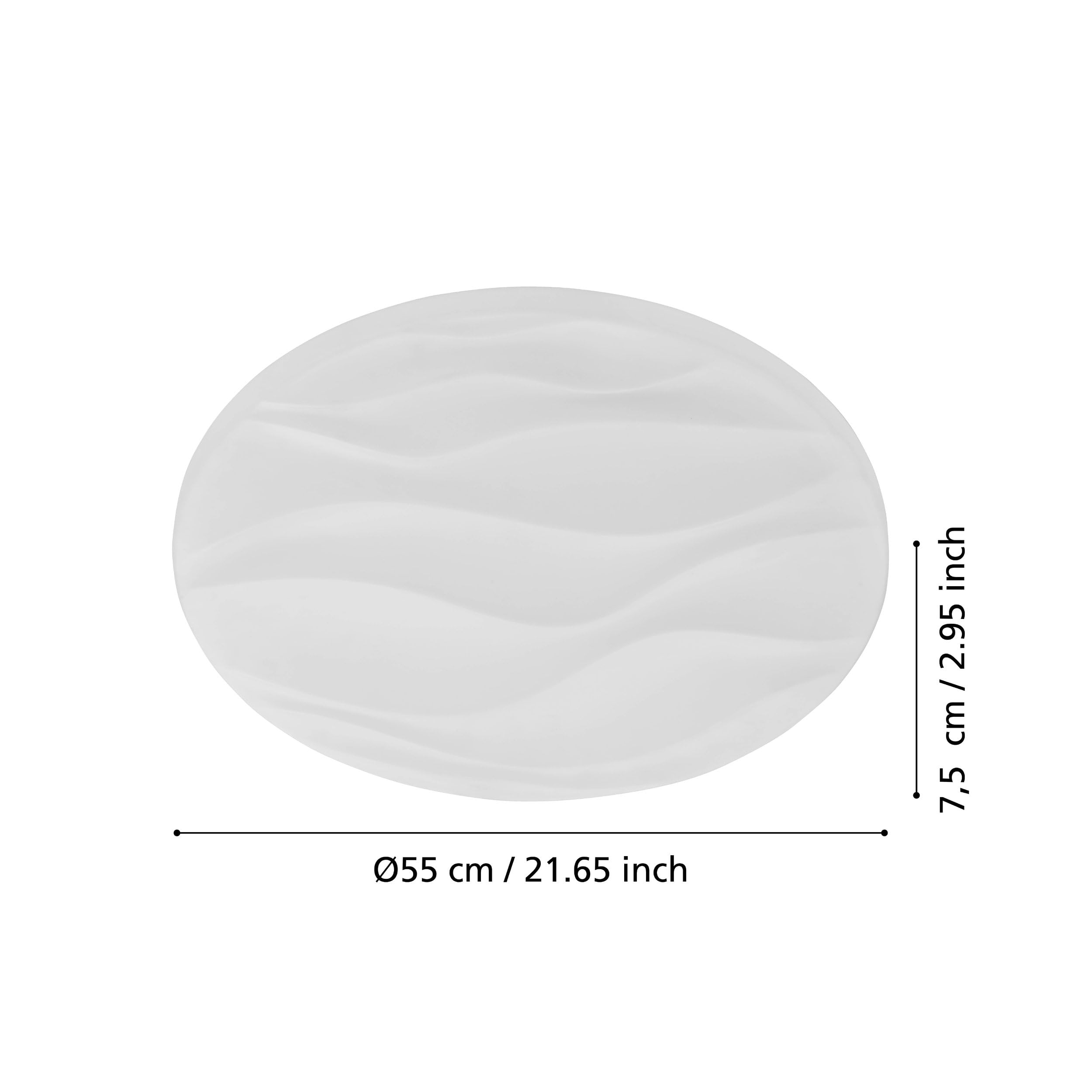 eglo-benariba-led-deckenleuchte-rund-55-cm-wei-wellen-dekor image 2