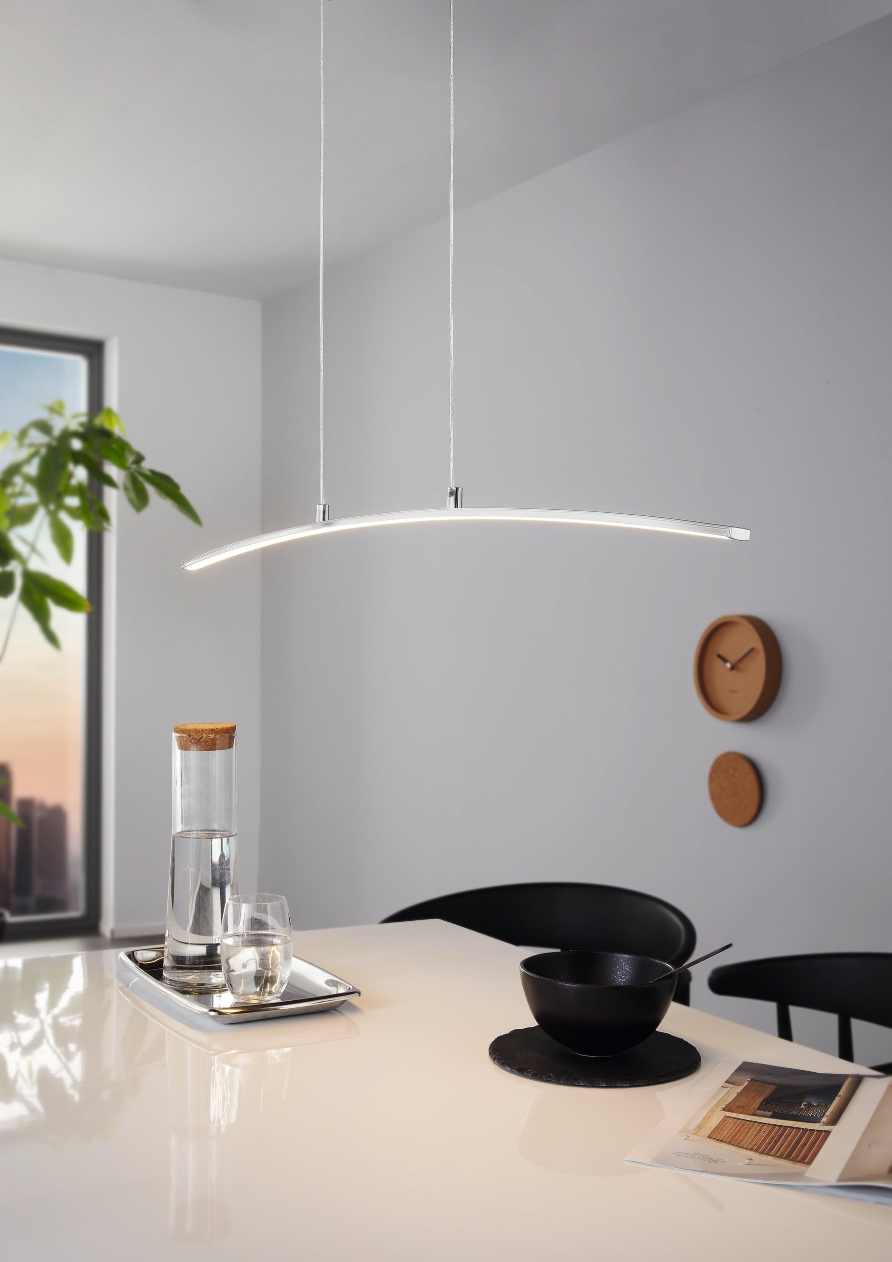 eglo-pendellampe-lasana-1-flammig-led-14w-1400lm-chrom-wei-90cm image 3