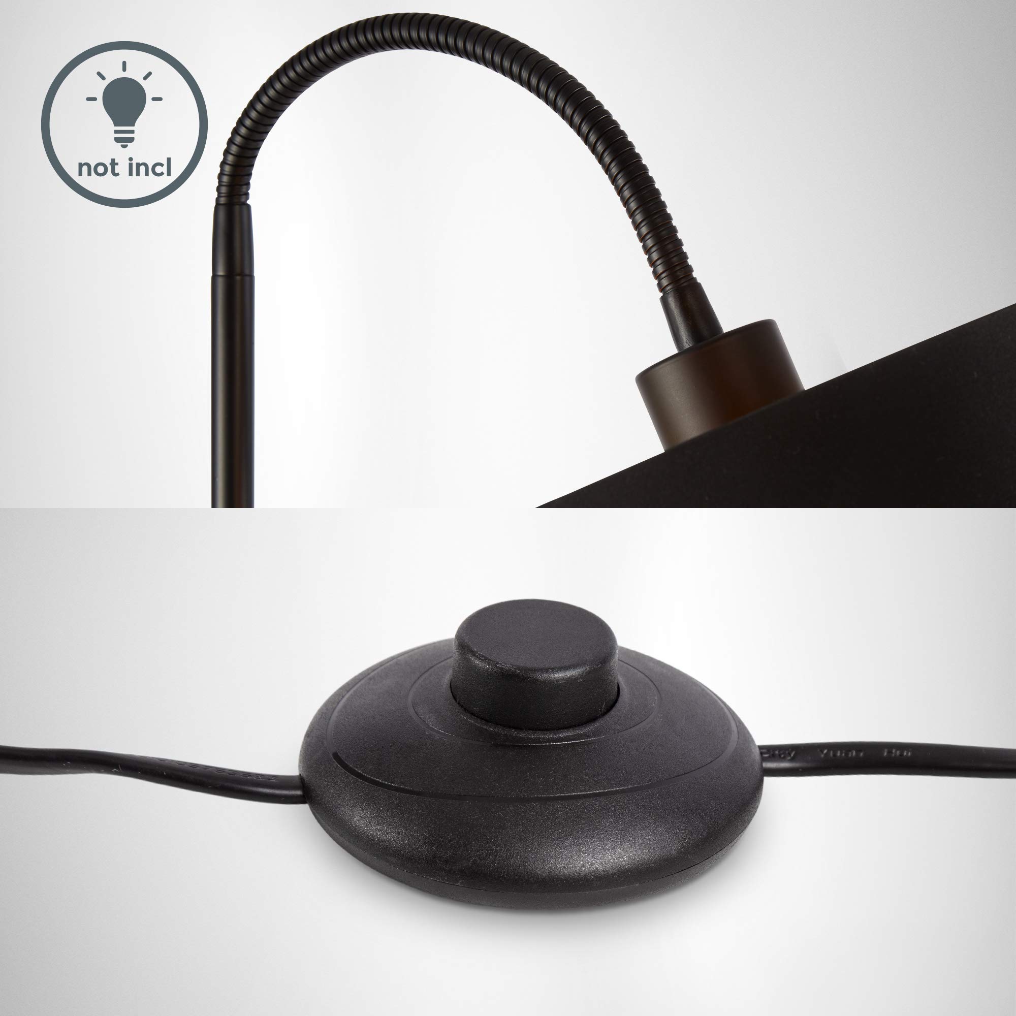 b-k-licht-stehlampe-vintage-bogenlampe-schwenkbar-mit-fussschalter-stoffschirm-2 image 4