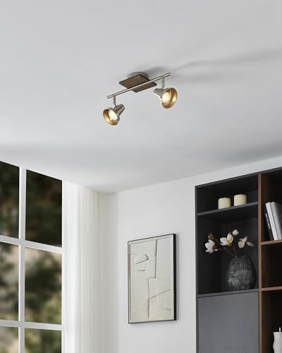 eglo-filipina-deckenlampe-2-flammig-spotbalken-nickel-matt-holz-gu10 image 7
